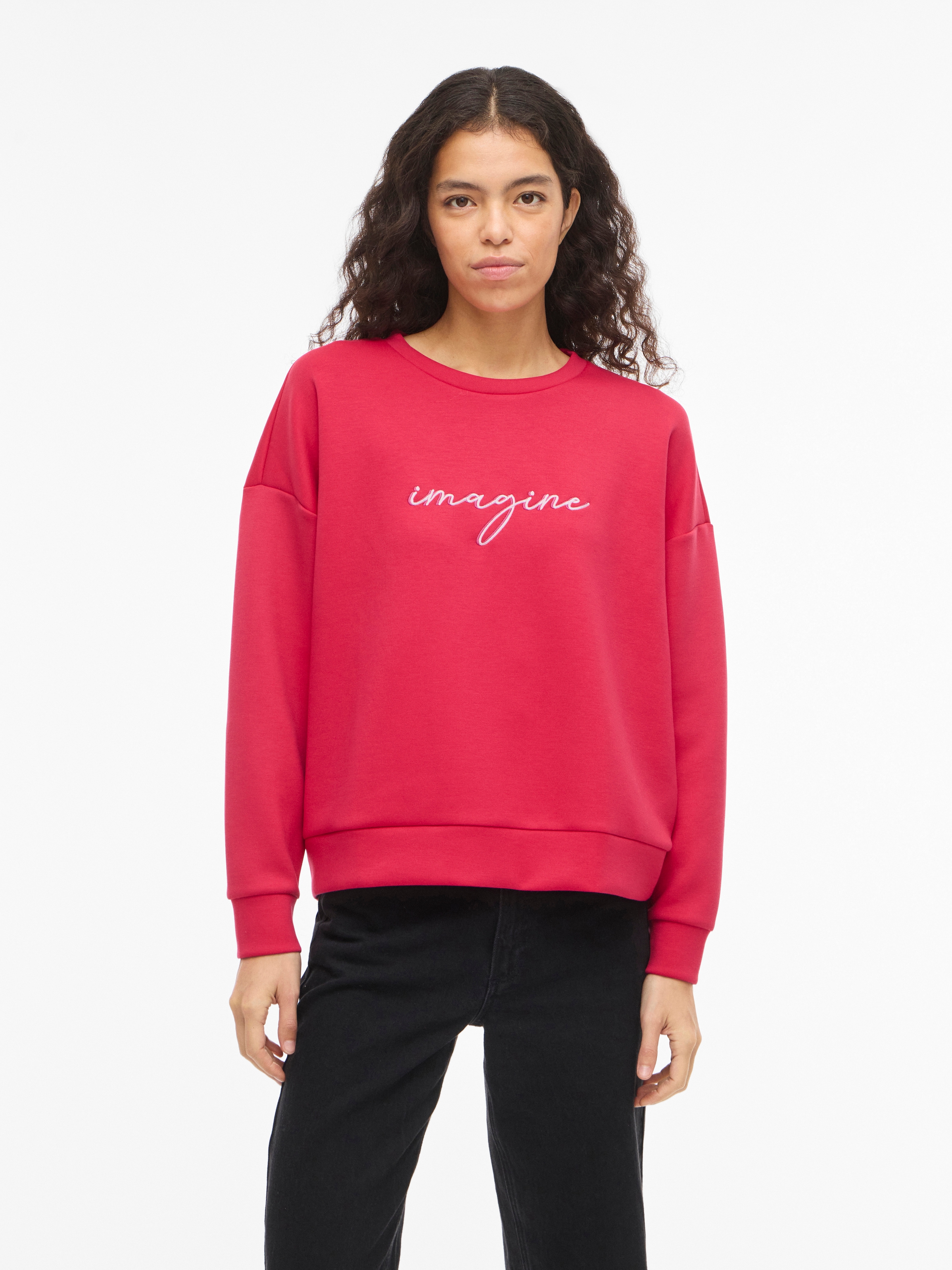 Vila Sweater »VISIFFI IMAGINE O-NECK L/S TOP/PB«
