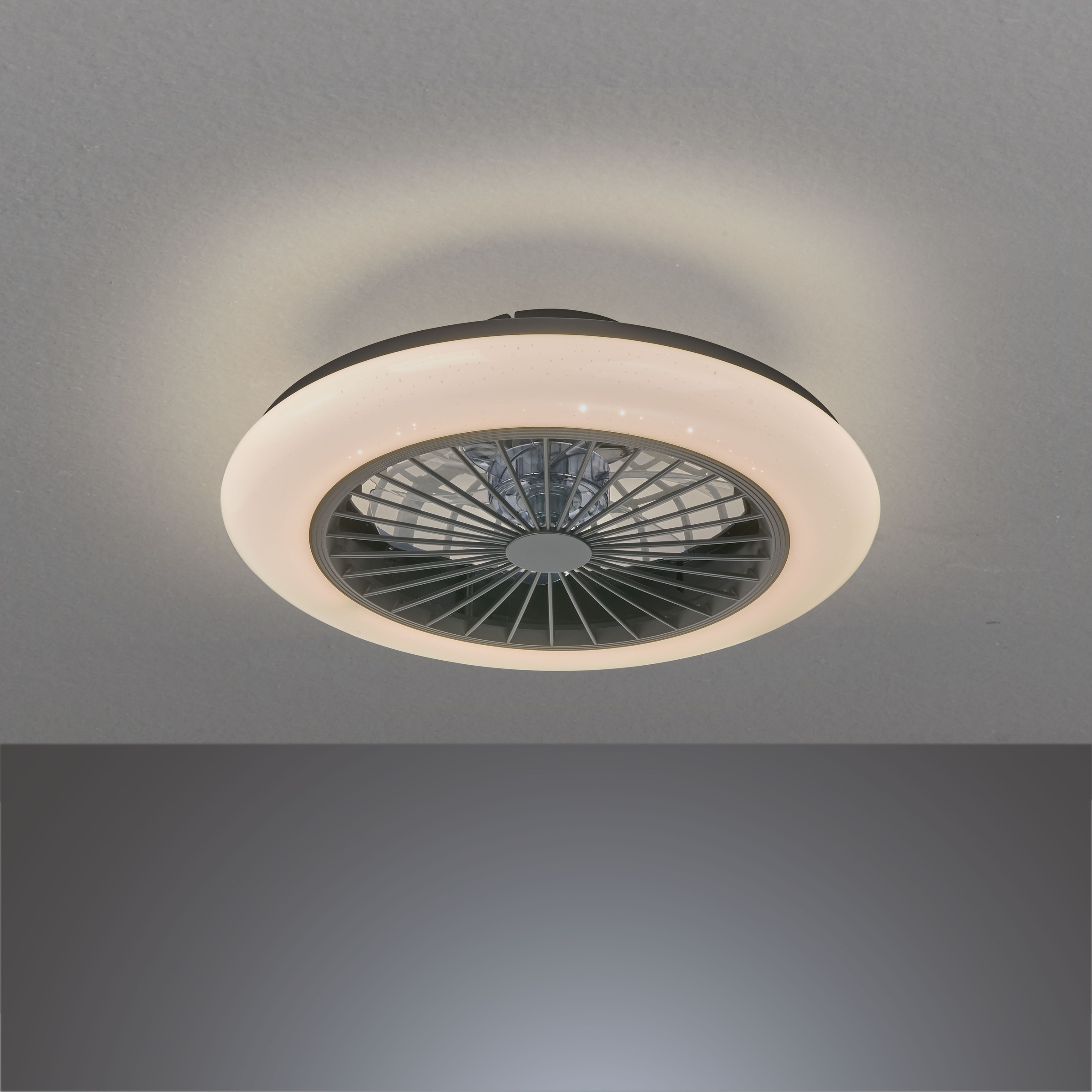 REALITY Leuchten LED Deckenleuchte »Stralsund Deckenventilator« LED-Board 1 Stk. warmweiß - kaltweiß Deckenlampe, Ventilator, Fernbedienung, Ventilator getrennt schaltbar