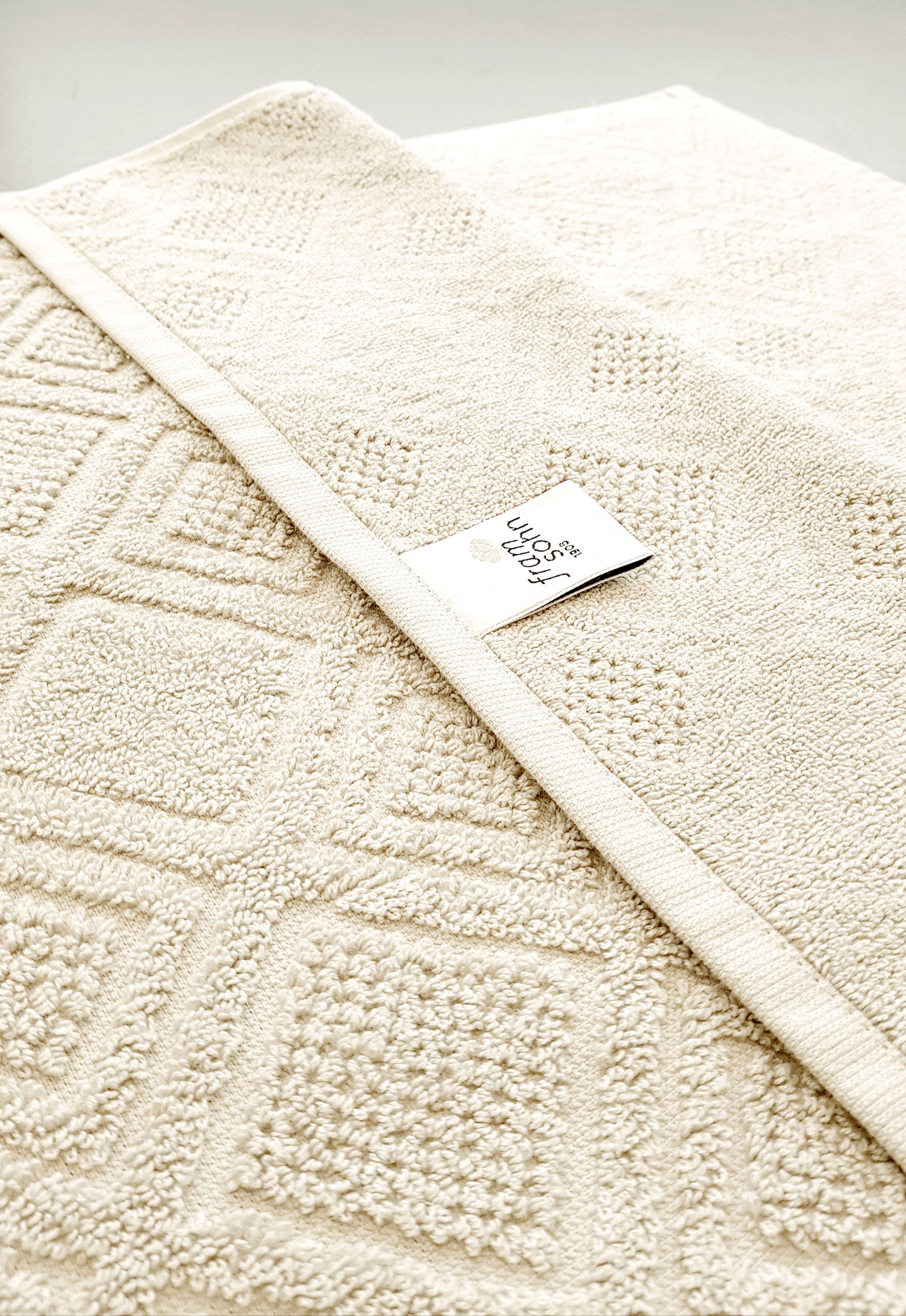 framsohn frottier Handtuch Set »Mosaik«, (2 St., 2er Set Handtücher 50 x 100 cm), gemustert, fein gewalkter Feinzwirn, hergestellt in Österreich