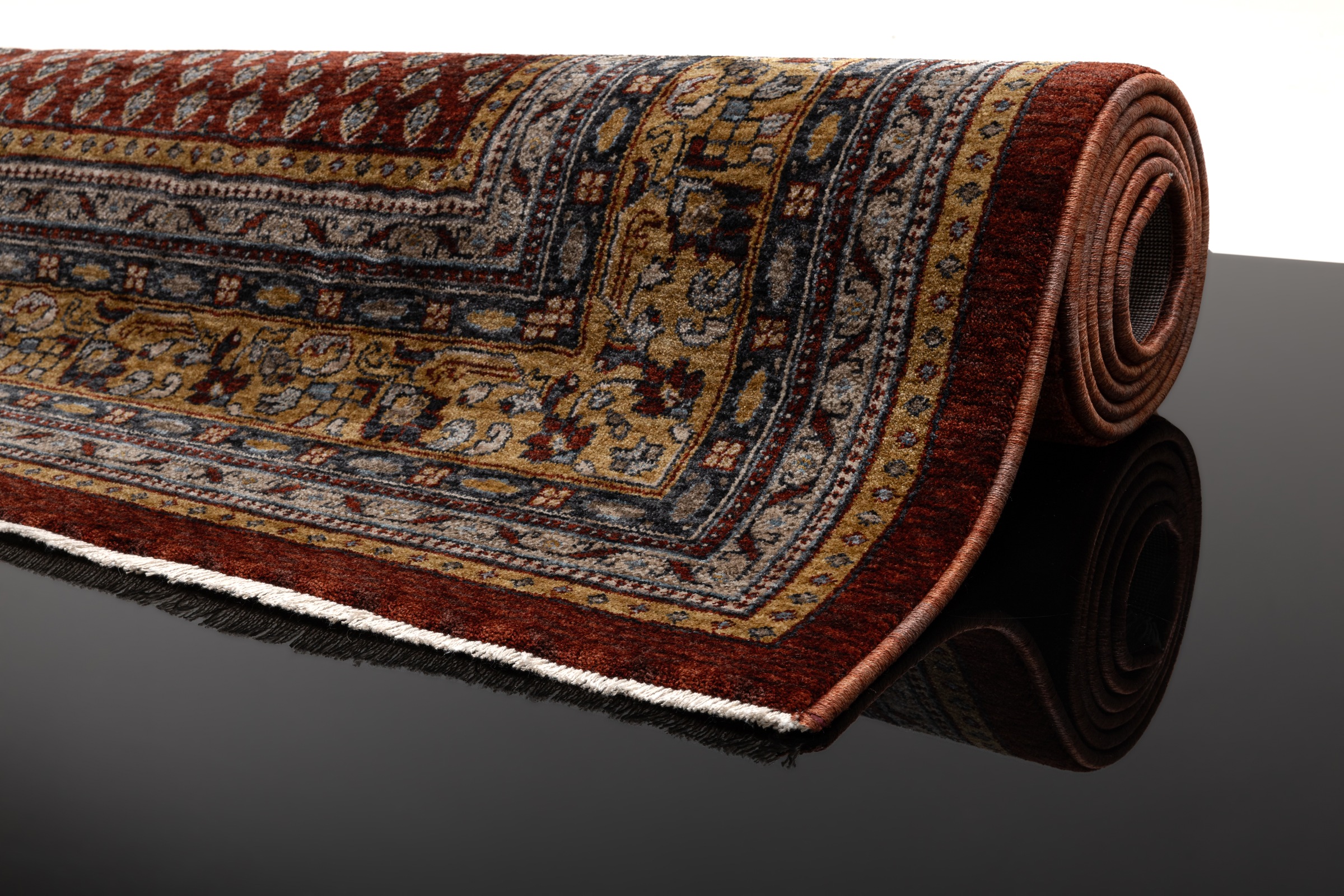 THEKO Teppich »Mir« rechteckig 10 mm Höhe Kurzflor, Orient-Optik, mit Bordüre & Fransen, pflegeleicht