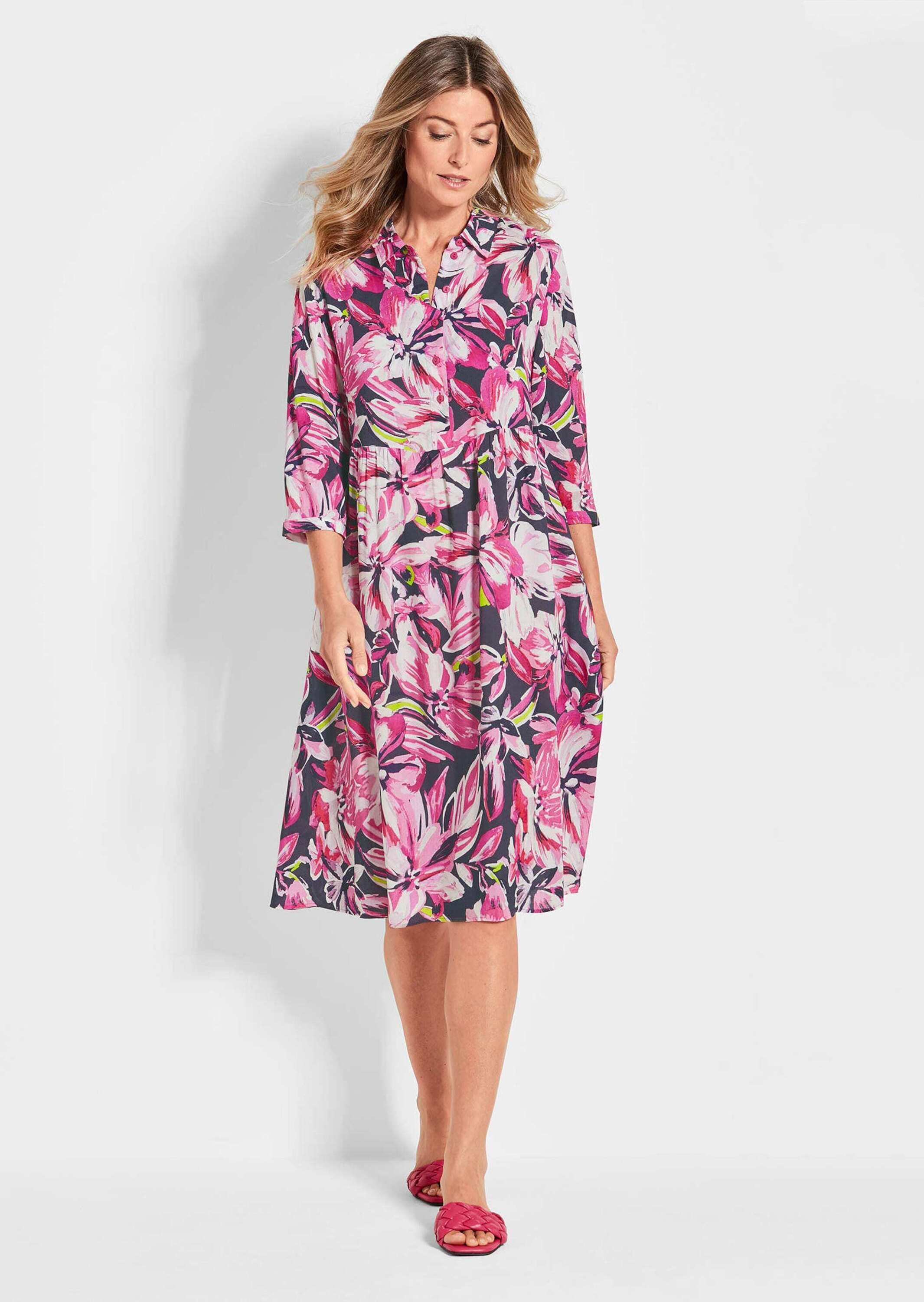 GOLDNER Blusenkleid »Hemdblusenkleid mit Allover-Print«