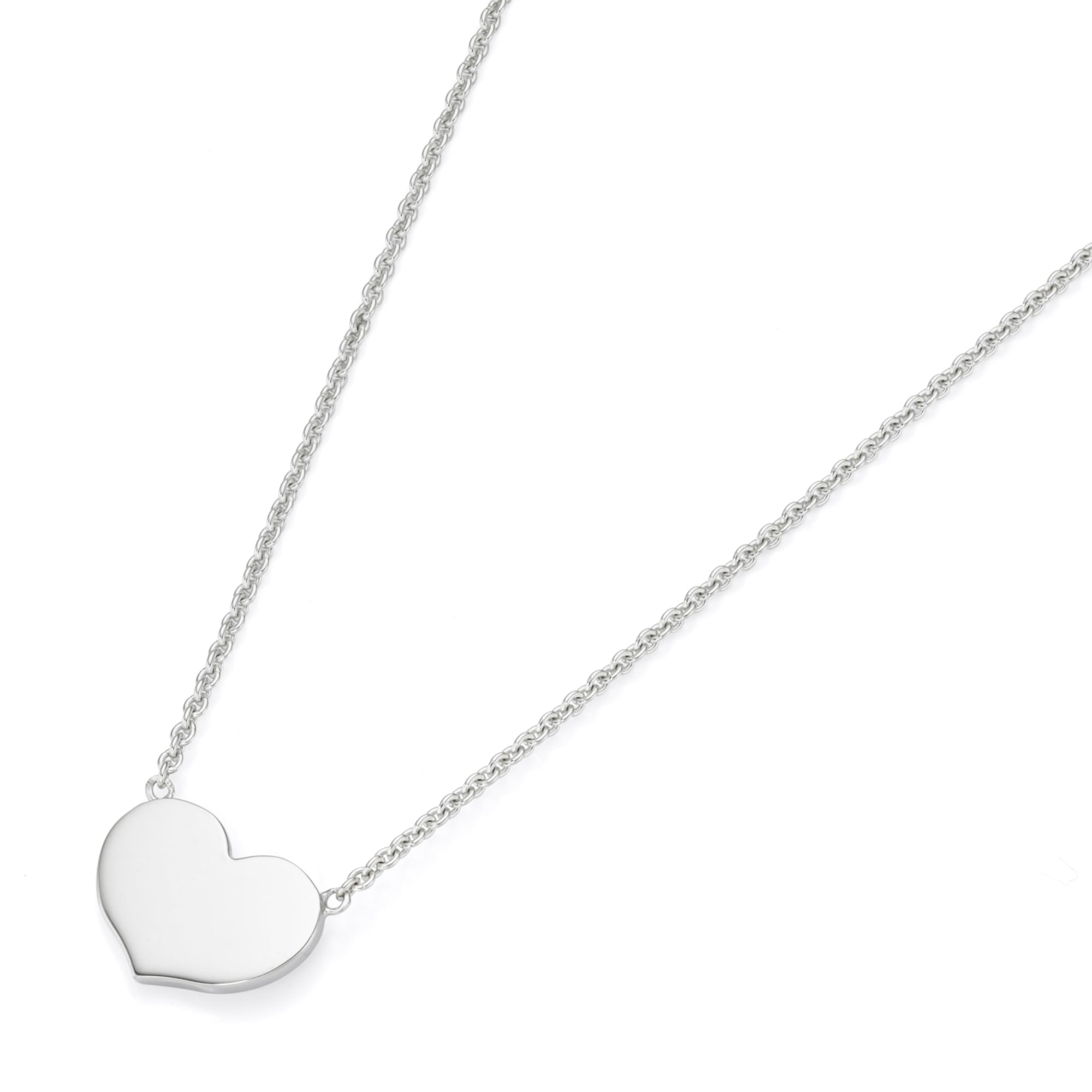 Smart Jewel Herzkette »Collier Romantisch, Herz als Mittelteil, Silber 925«