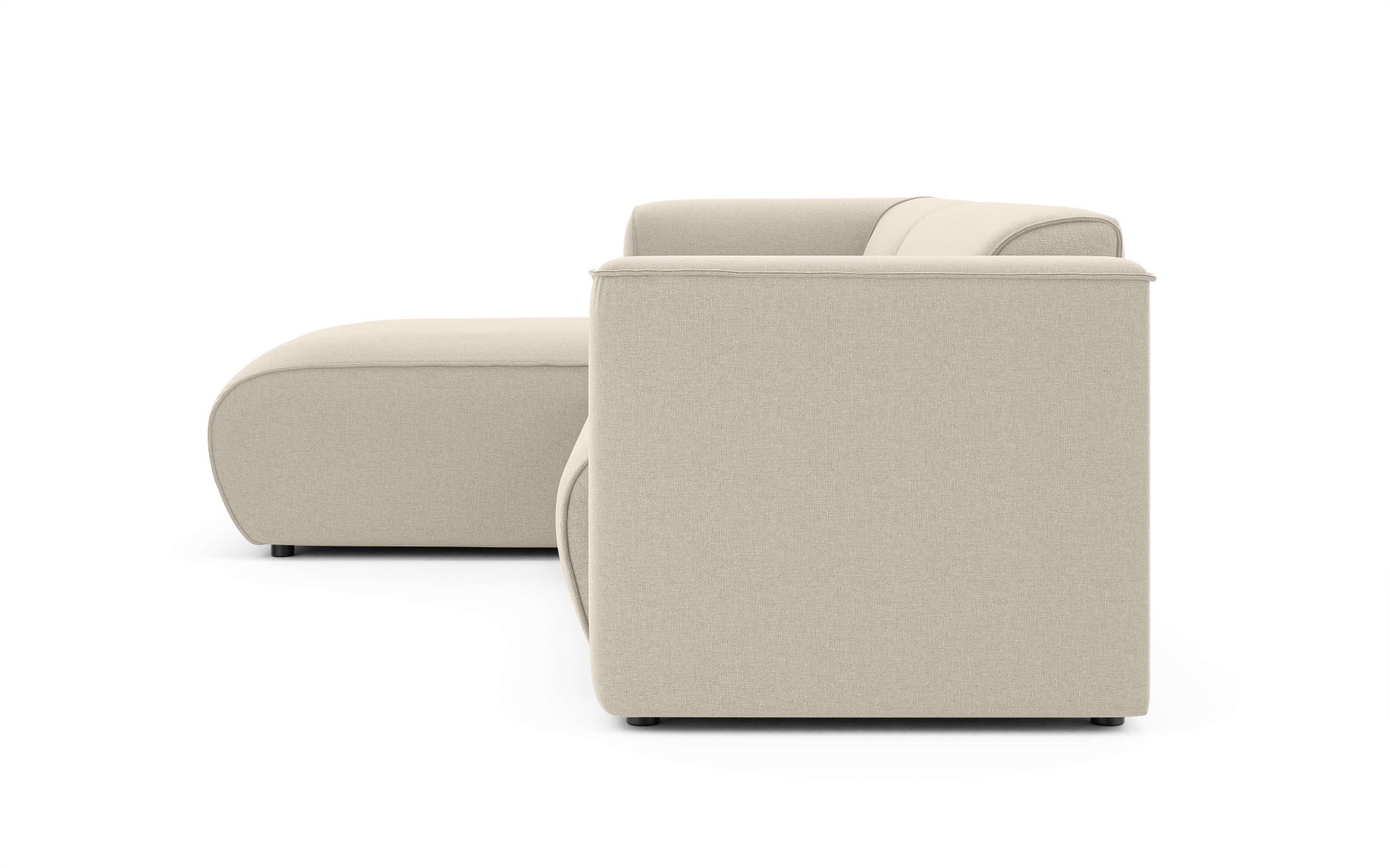 INOSIGN Ecksofa »MERID L-Form (257 cm), zeitlos & stilvolles Design,«, Aufwendig gepolstert, in Cord, Chenille und Struktur