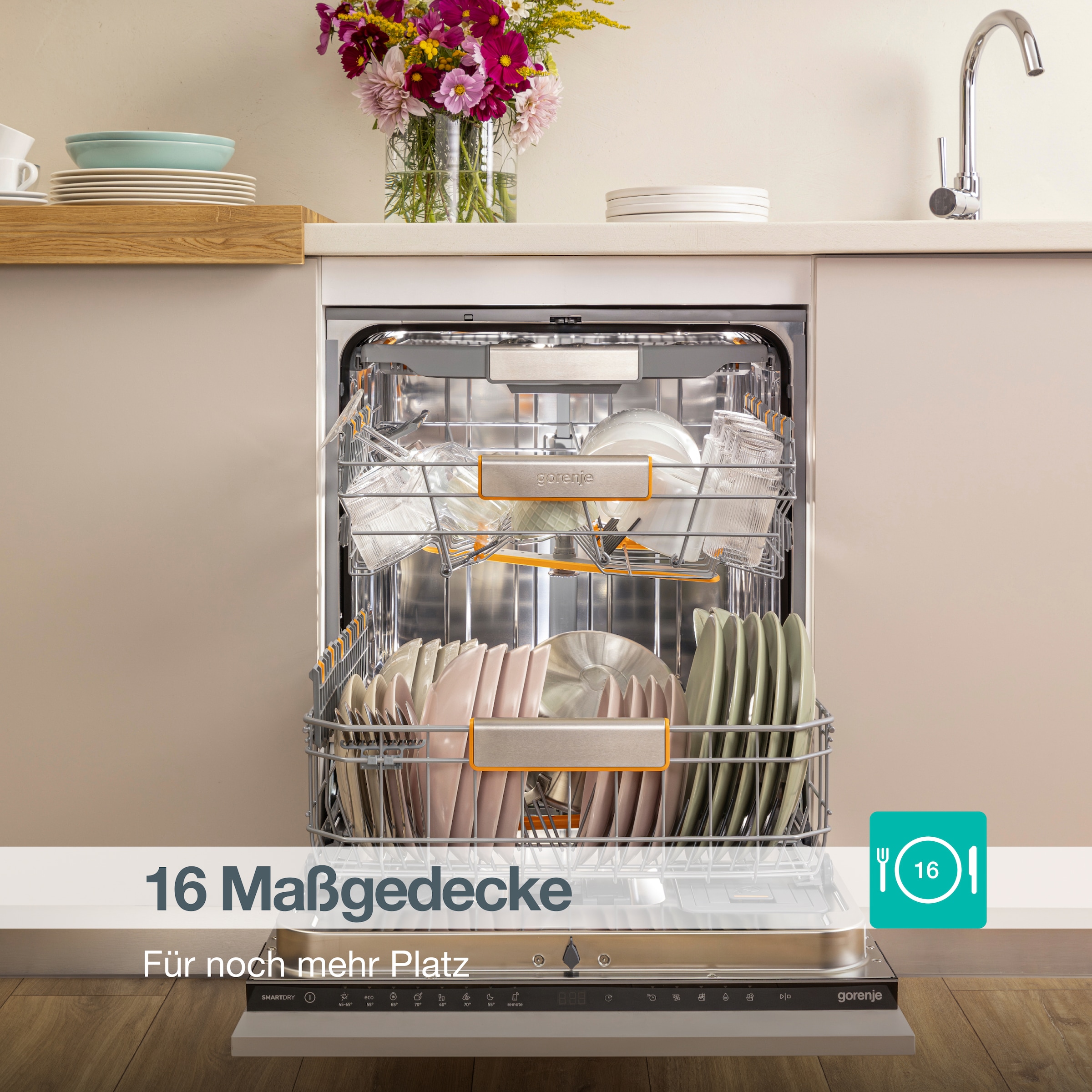 GORENJE vollintegrierbarer Geschirrspüler »GV673A67« 9,5 l 16 Maßgedecke Energieeffizienzklasse A