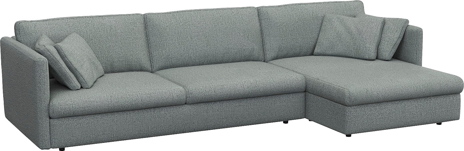 FLEXLUX Ecksofa »Lovane«, Weich & anschmiegsam, große Sitztiefe auf Kaltschaum, Dekokissen inkl.