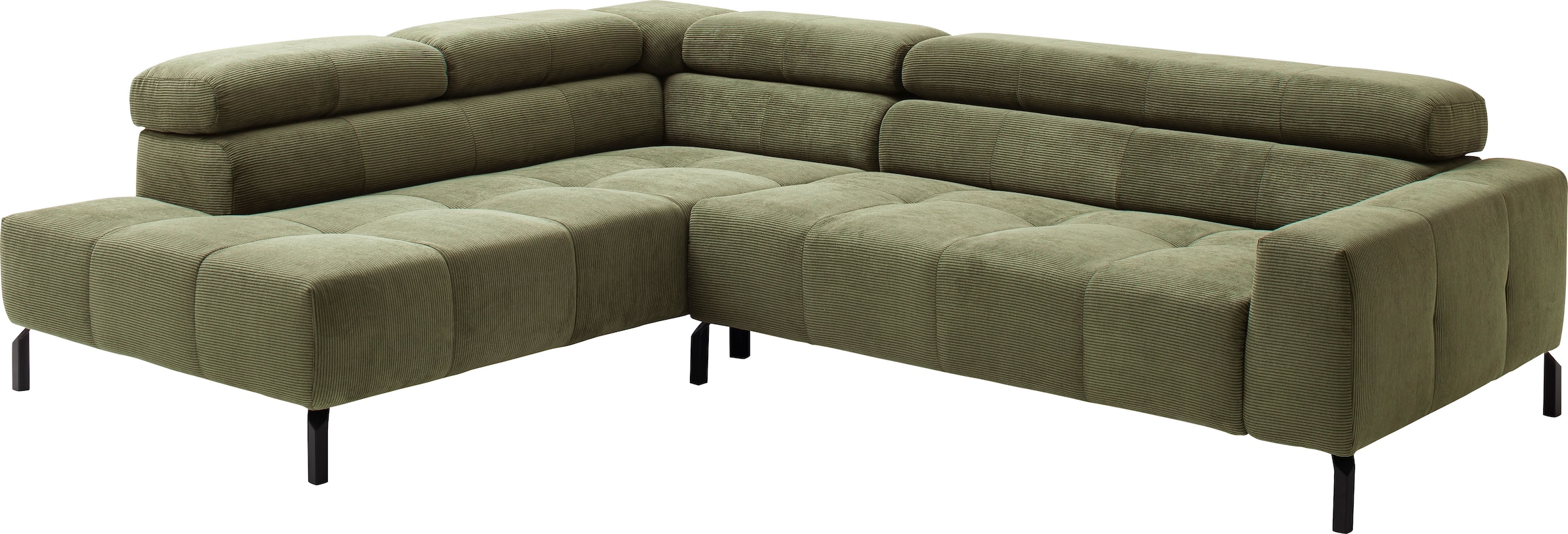 Home affaire Ecksofa »Claya, L-Form,  incl. Kopfteilverstellung, Breite 276 cm« wahlweise elektrischer Sitzvorzug