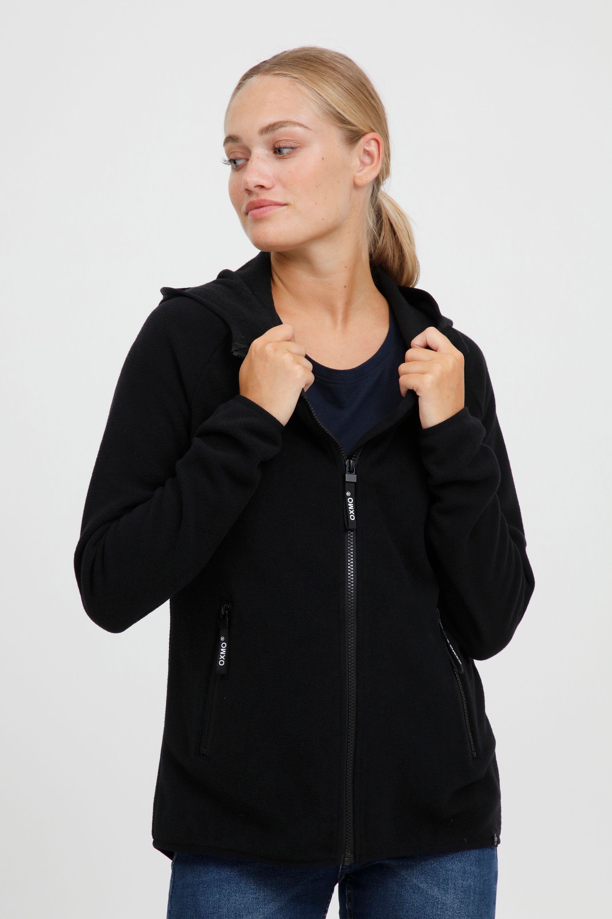 OXMO Fleecejacke »Fleecejacke OXFinja«, mit Kapuze