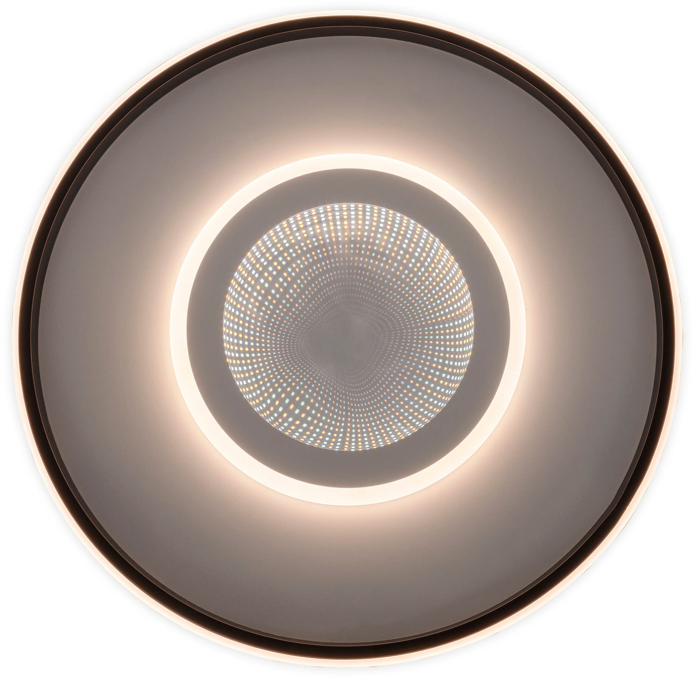 my home LED Deckenleuchte »Mona Deckenlampe mit Infinity 3D Effekt«, 1 flammig, Leuchtmittel LED-Board | LED fest integriert, D: 50cm, dimmbar, inkl. Memory, CCT, Fernbedienung, 40W, Tunnel Mirror