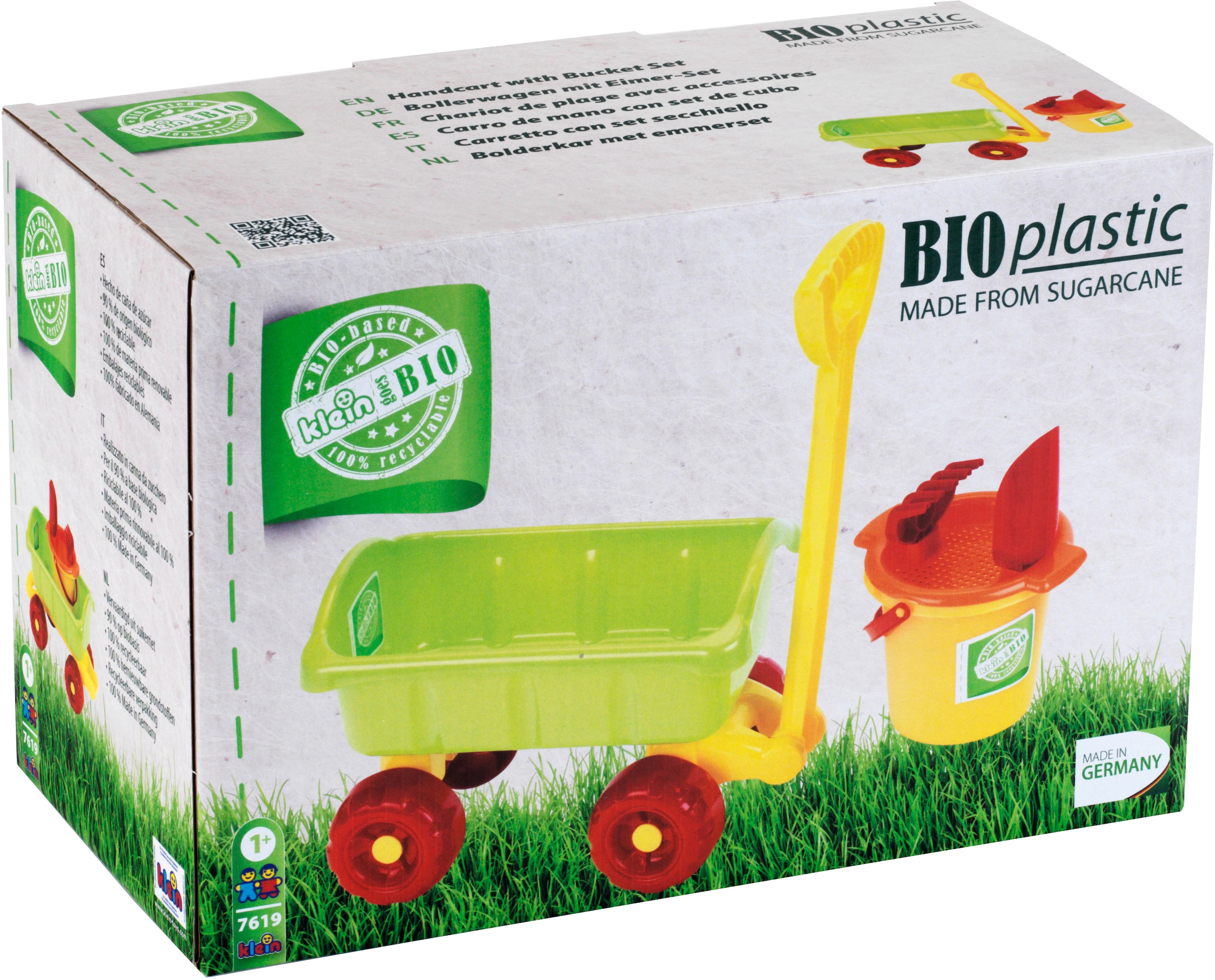 Klein Sandeimer »Bio Bollerwagen und Eimer-Set«, mit Handschaufel, Handrechen und Sieb; Made in Germany