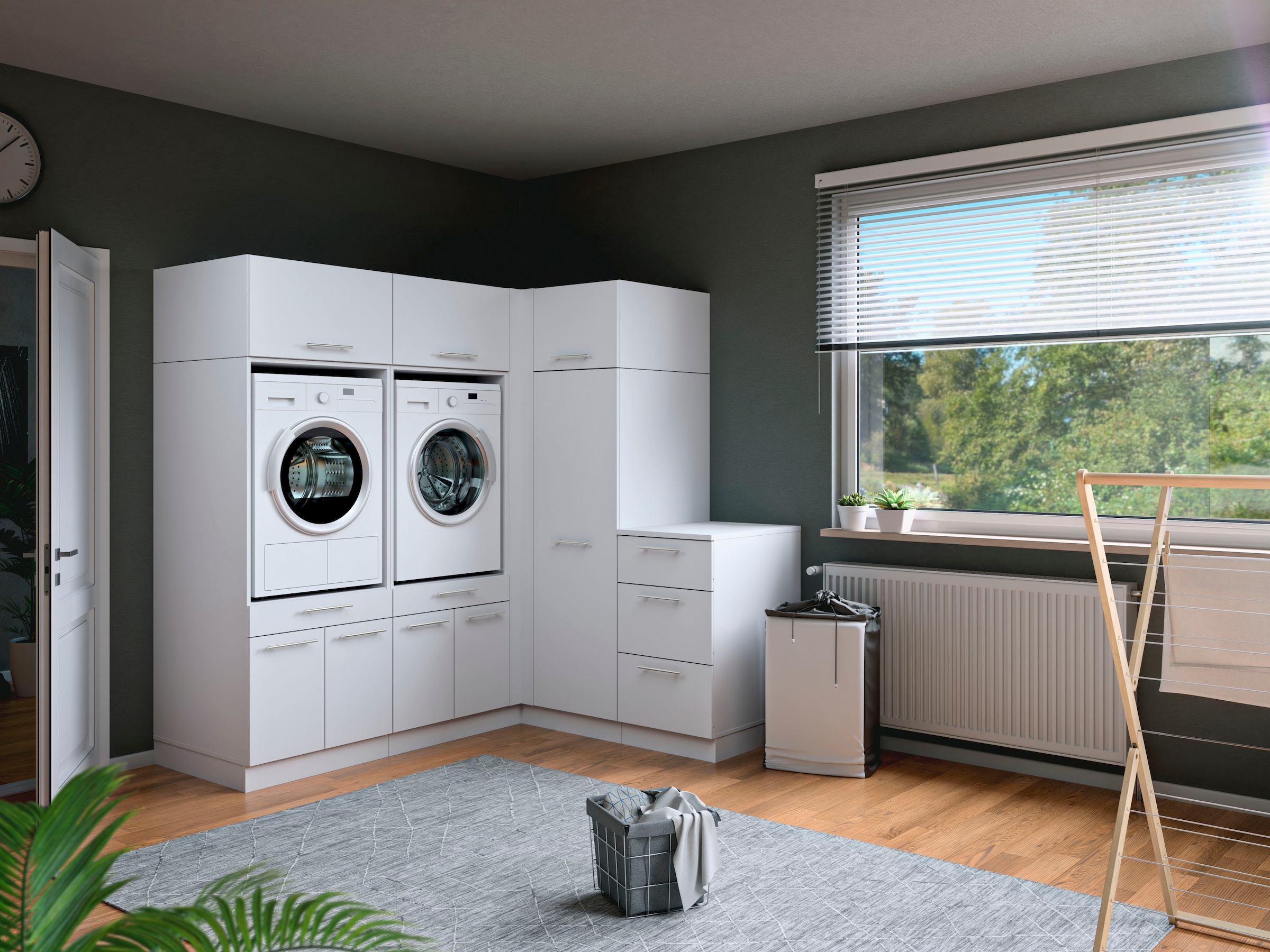 Laundreezy Mehrzweckschrank-Set »Laundreezy, 7-tlg. Mehrzweckschrank-Set B/H/T 203/200/68 cm« 6 Stk. tlg.