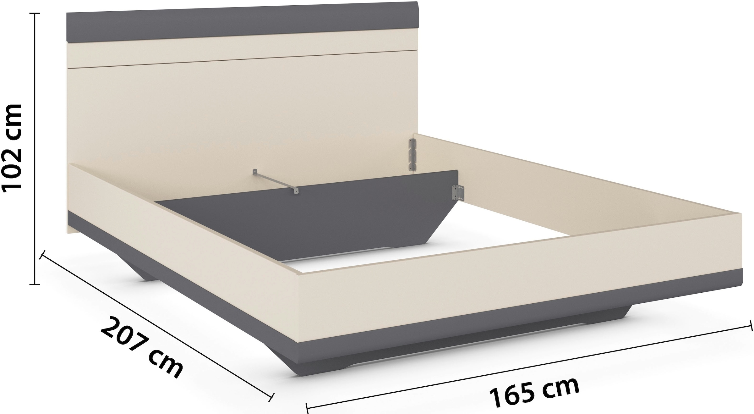 rauch Futonbett »Bett Doppelbett Holzbett SAJO«, mit Farb-Absetzungen in komfortabler Sitzhöhe MADE IN GERMANY