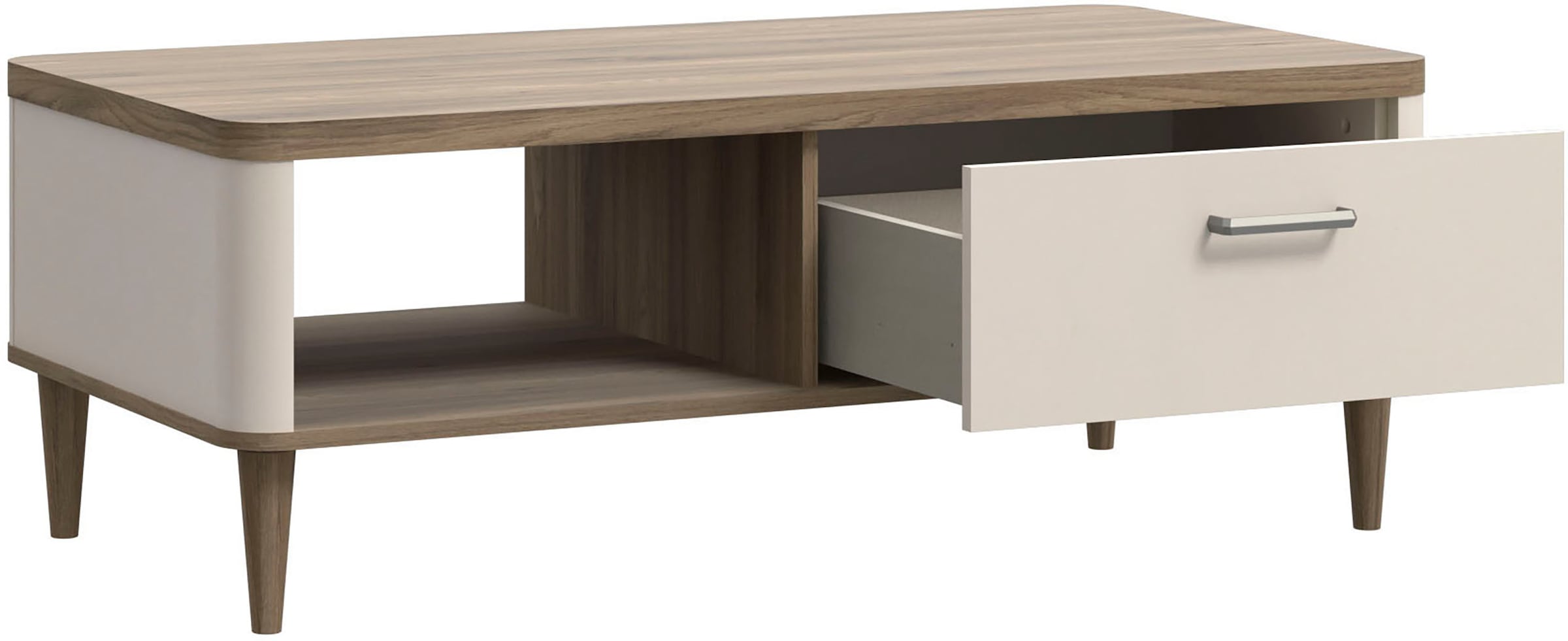 FORTE Couchtisch »Lacetti« B/H/T 120/43,7/60 cm Echtholzfüße