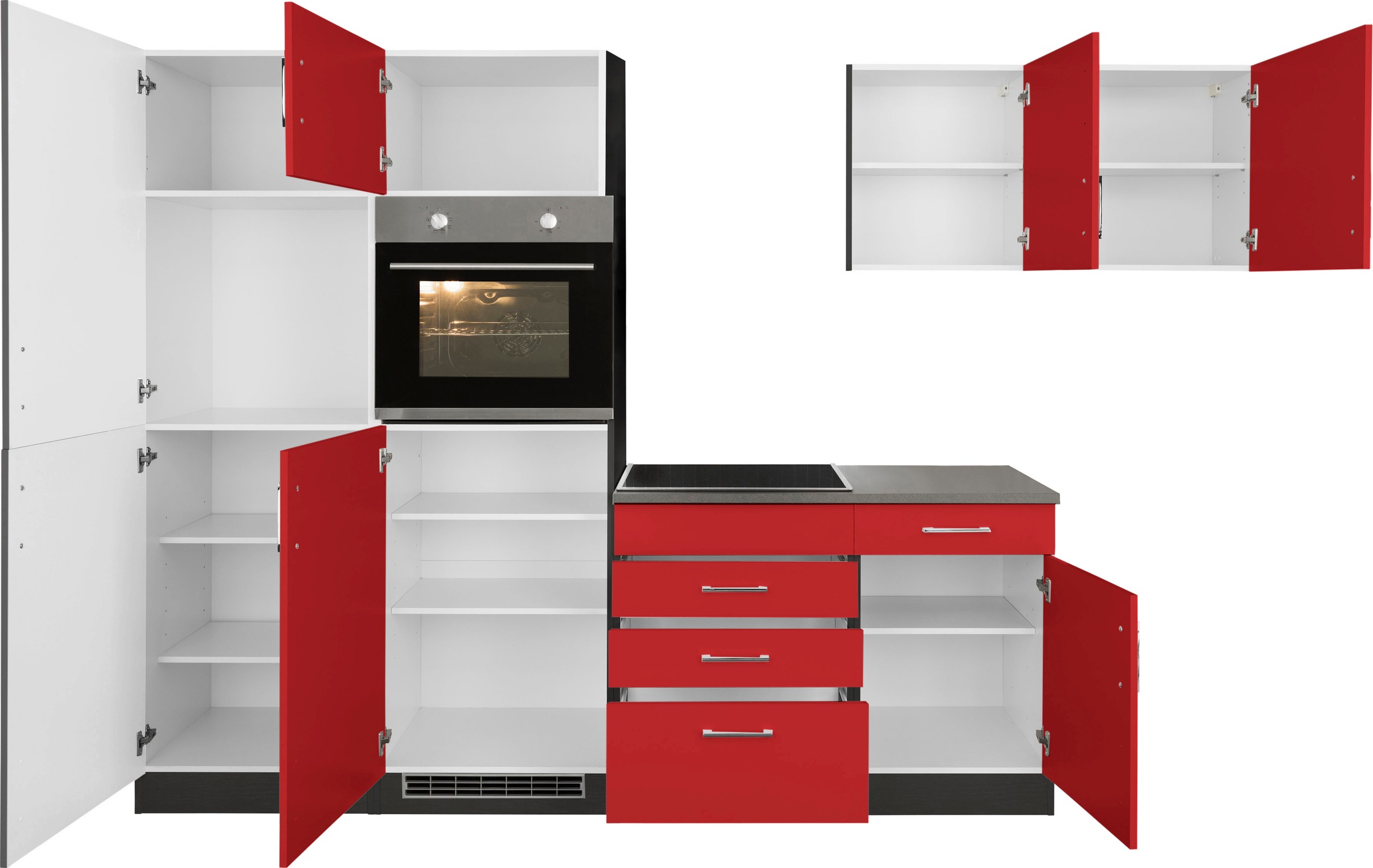 KOCHSTATION Winkelküche »KS-Paris«, ohne E-Geräte, Stellbreite 290/220 cm