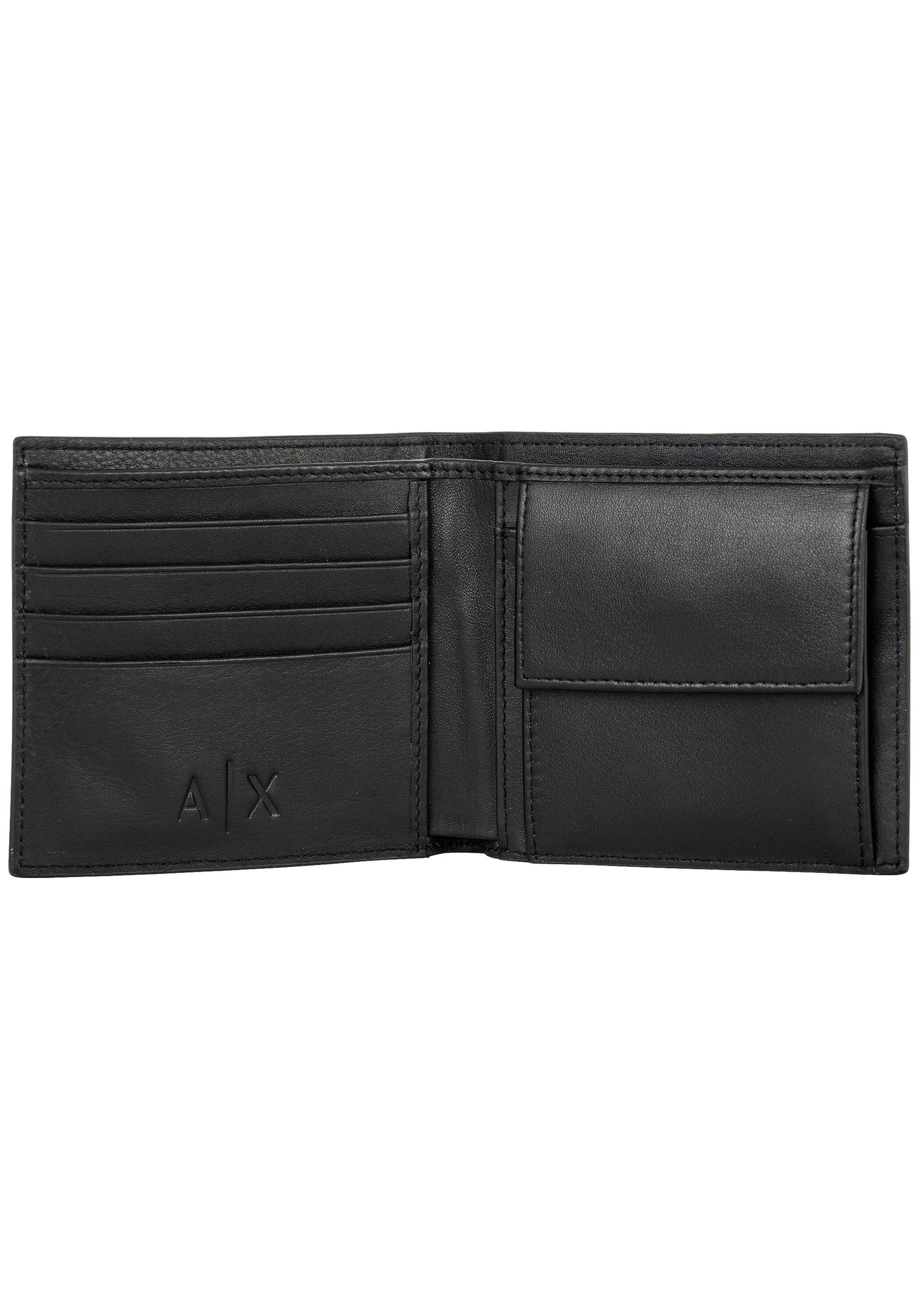 ARMANI EXCHANGE Geldbörse »Geldbörse PLAIN LEATHER BIFOLD WITH COIN POCKET 1er Pack«