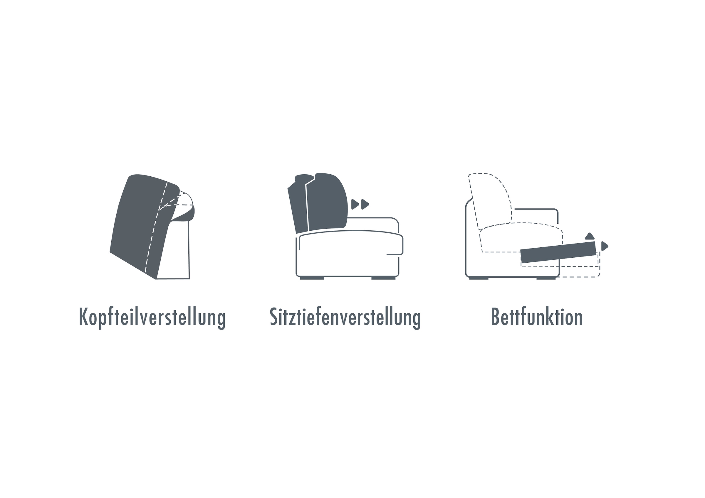 Die PlanBar Ecksofa »MP-IN16012 L-Form, mit Federkern-Polsterung«, inkl. Sitztiefenverstellung wahlweise mit weiteren Funktionen