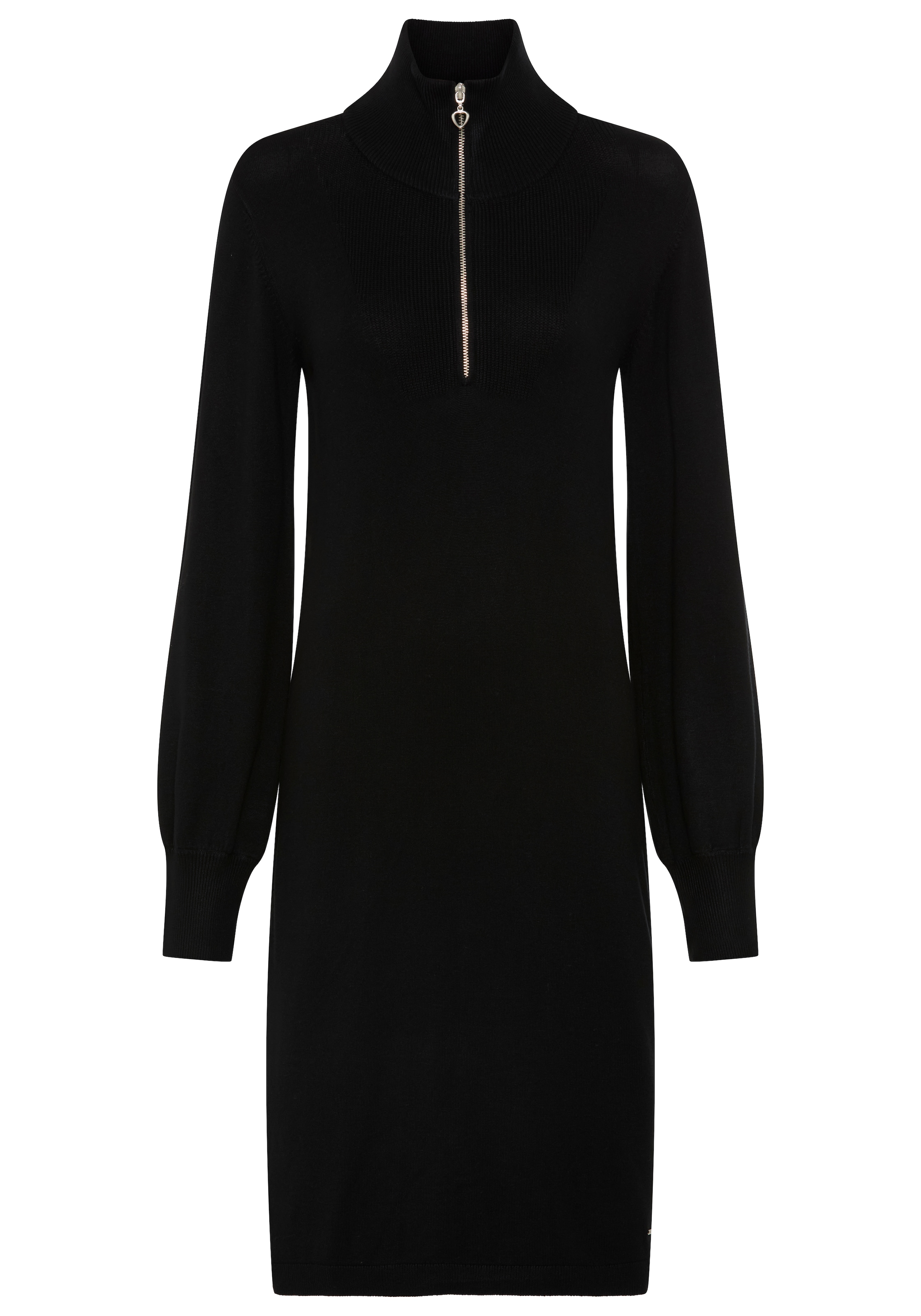 Laura Scott Strickkleid mit Troyer Kragen in Mini Form