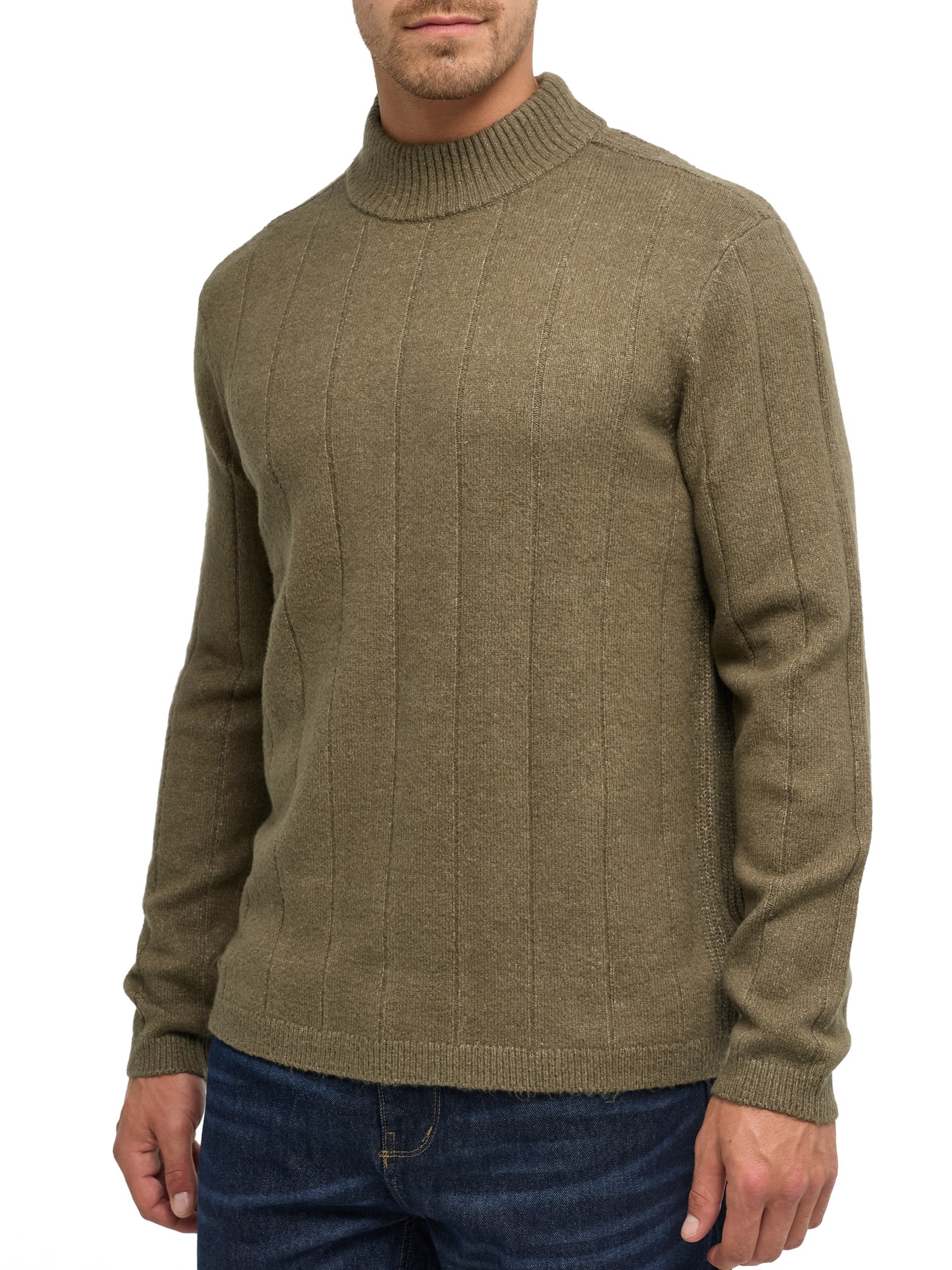 Indicode Rollkragenpullover »INCrowport« Materialmix, regular fit