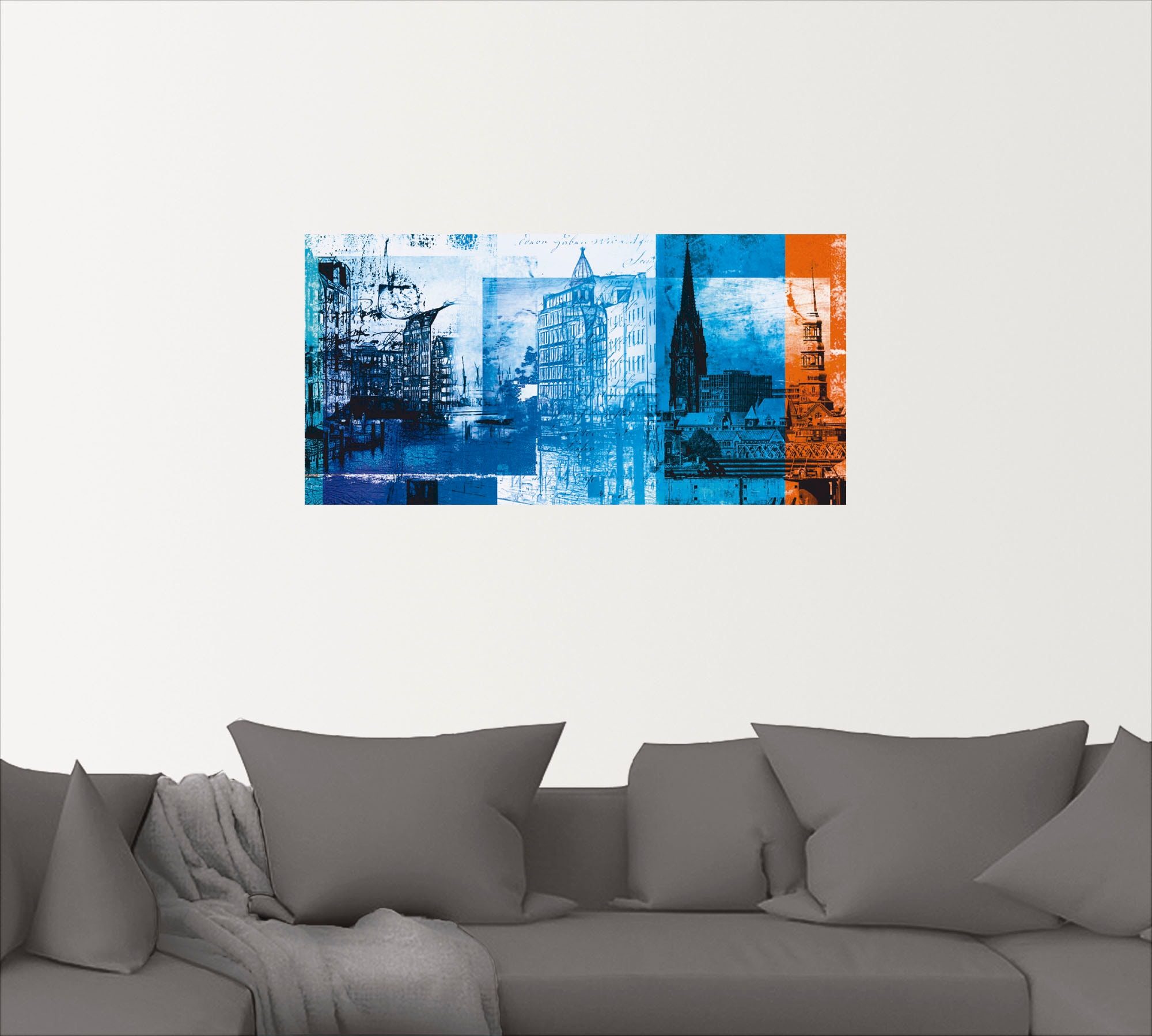 Artland Wandbild »Hamburg Collage IV«, Deutschland, (1 St.), als Leinwandbild, Wandaufkleber oder Poster in versch. Größen