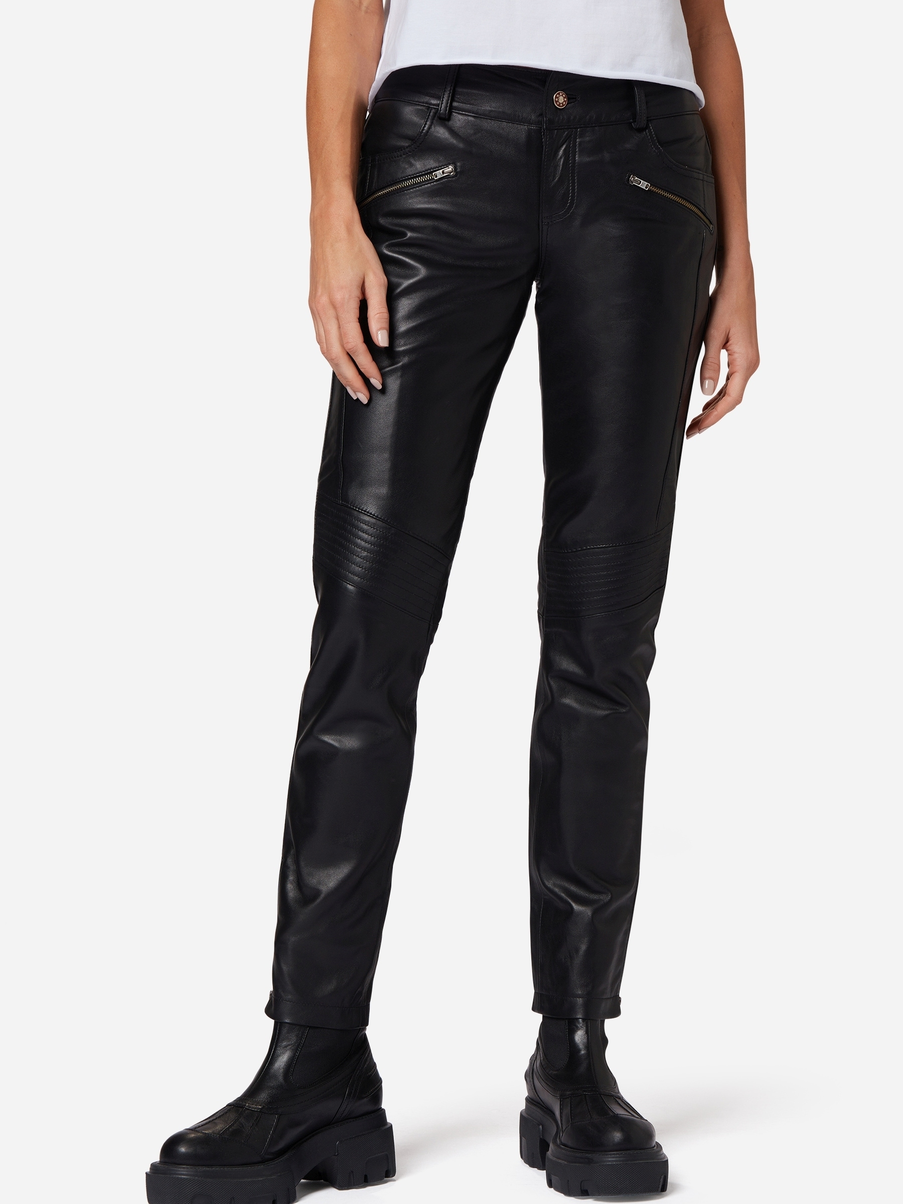 RICANO Bikerhose »Lederhose Tally Pant«  Handgefertigt aus echtem Leder