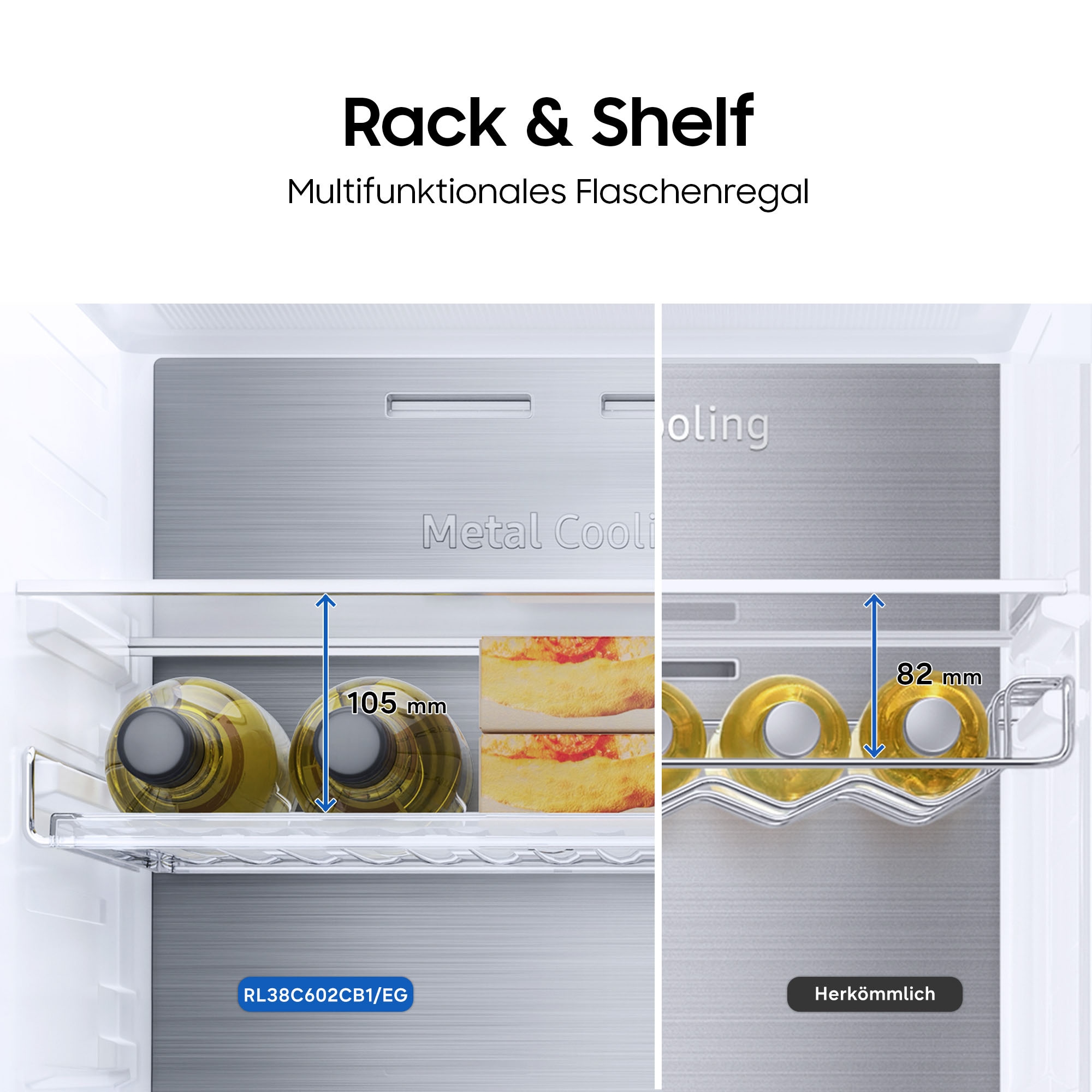 Samsung Kühl-/Gefrierkombination 7300 Serie »RL38C602CB1« 203 cm hoch 59,5 cm breit