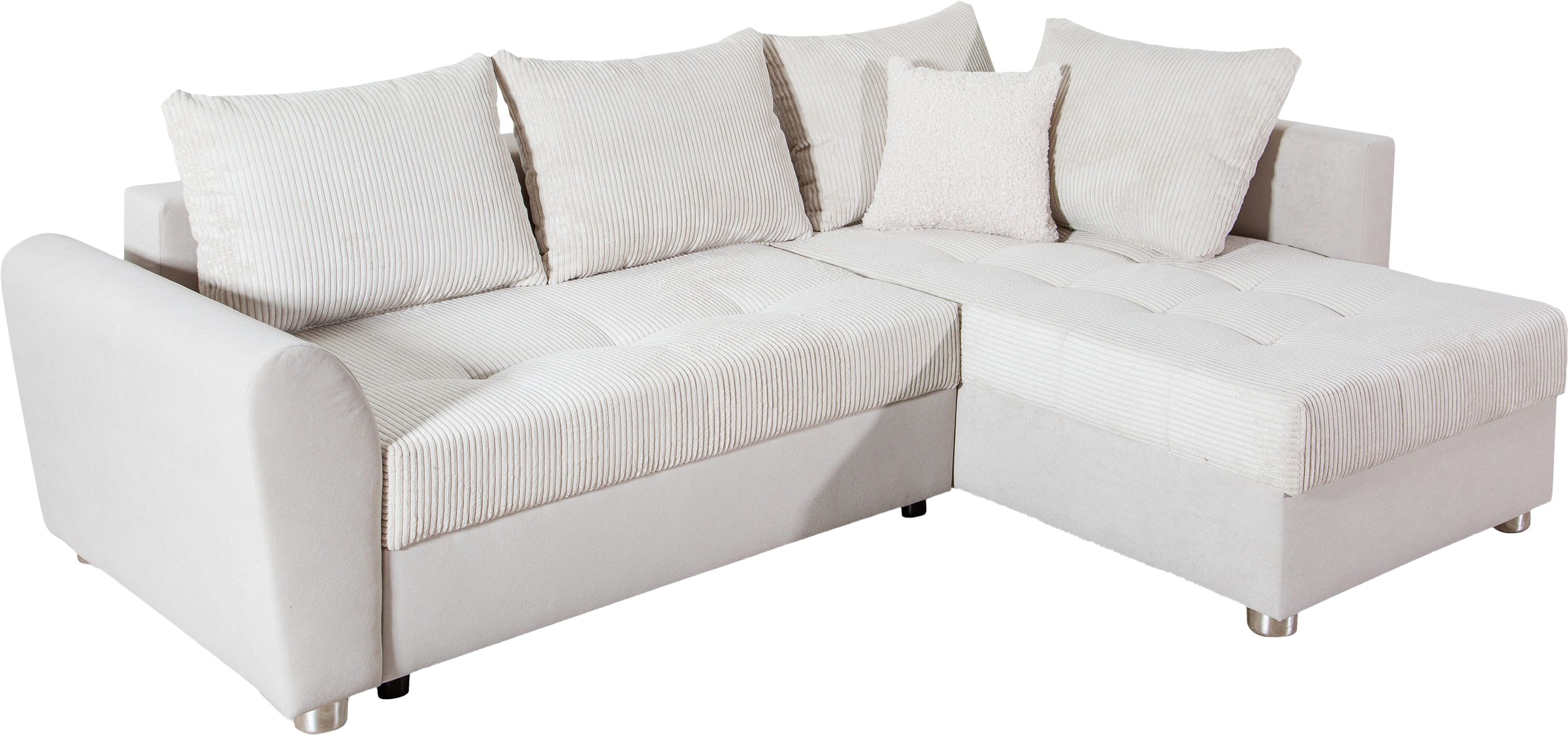 COLLECTION AB Ecksofa »Jana L-Form«, inkl. Bettfunktion,Bettkasten und Bonnelfederkern