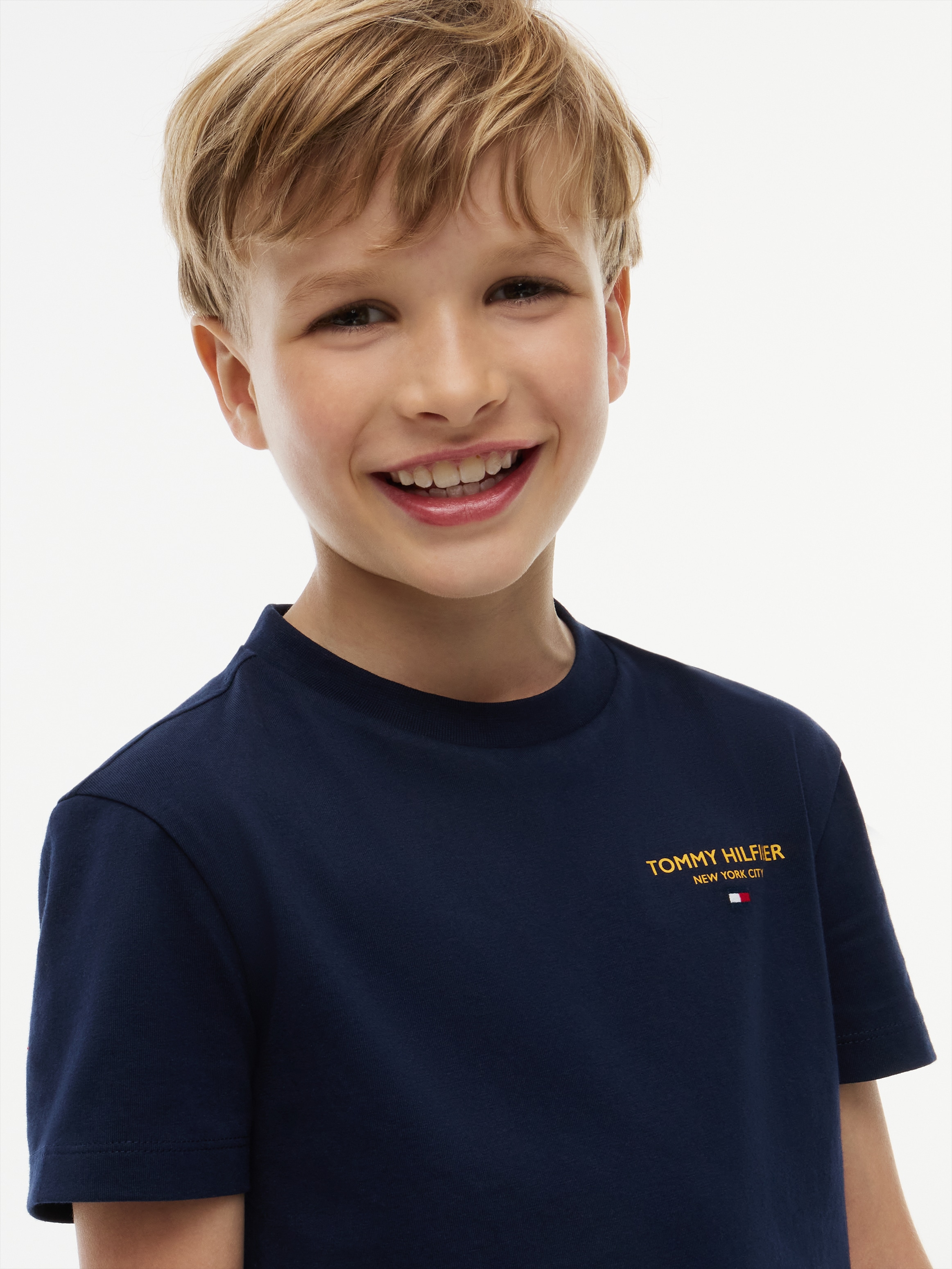 Tommy Hilfiger T-Shirt Rundhalsausschnitt, Regular Fit, Kinder bis 16 Jahre