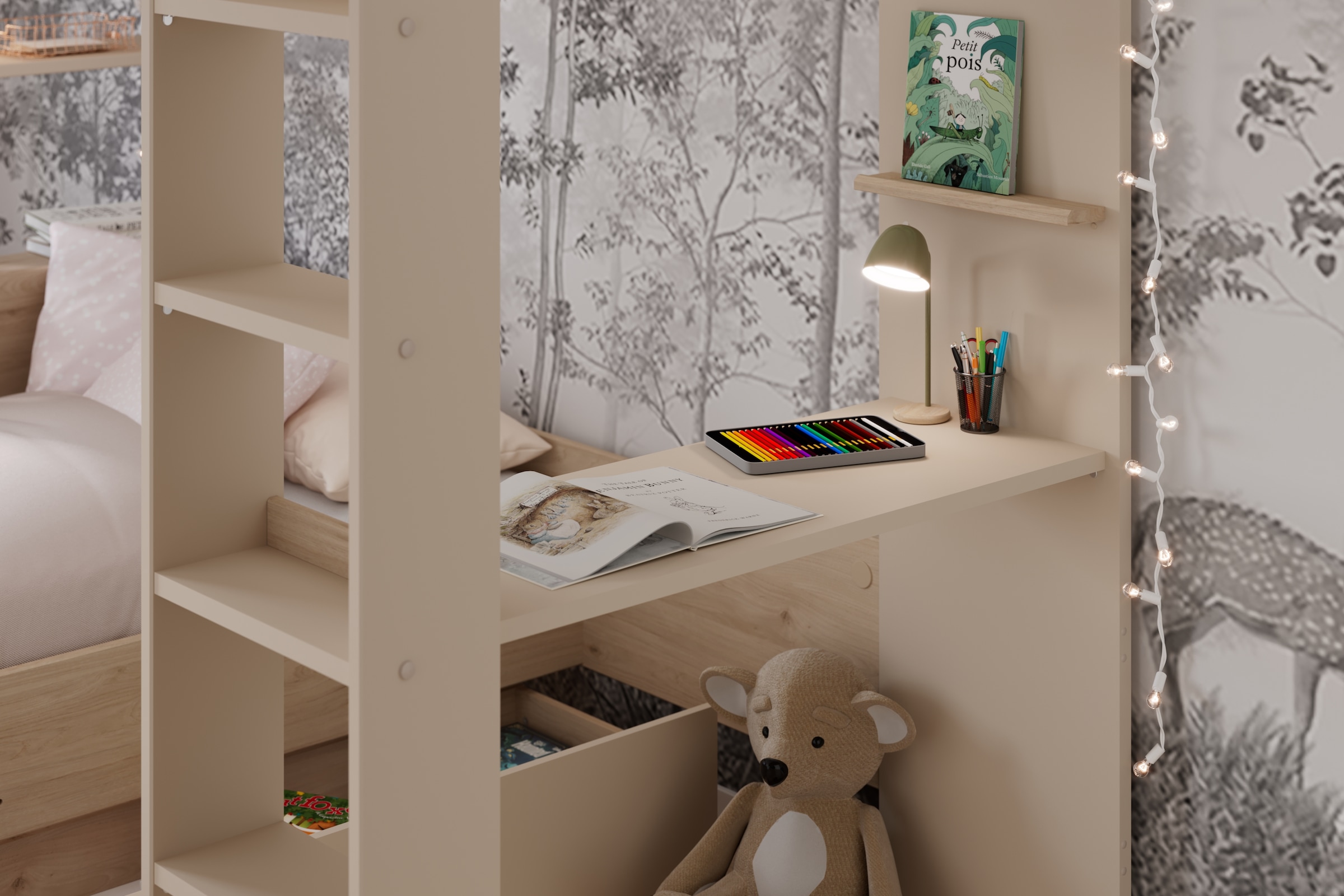 Parisot Etagenbett »Oasis 1« Set,  4 Stellvarianten möglich, incl. 2 x Matratzenauflagen