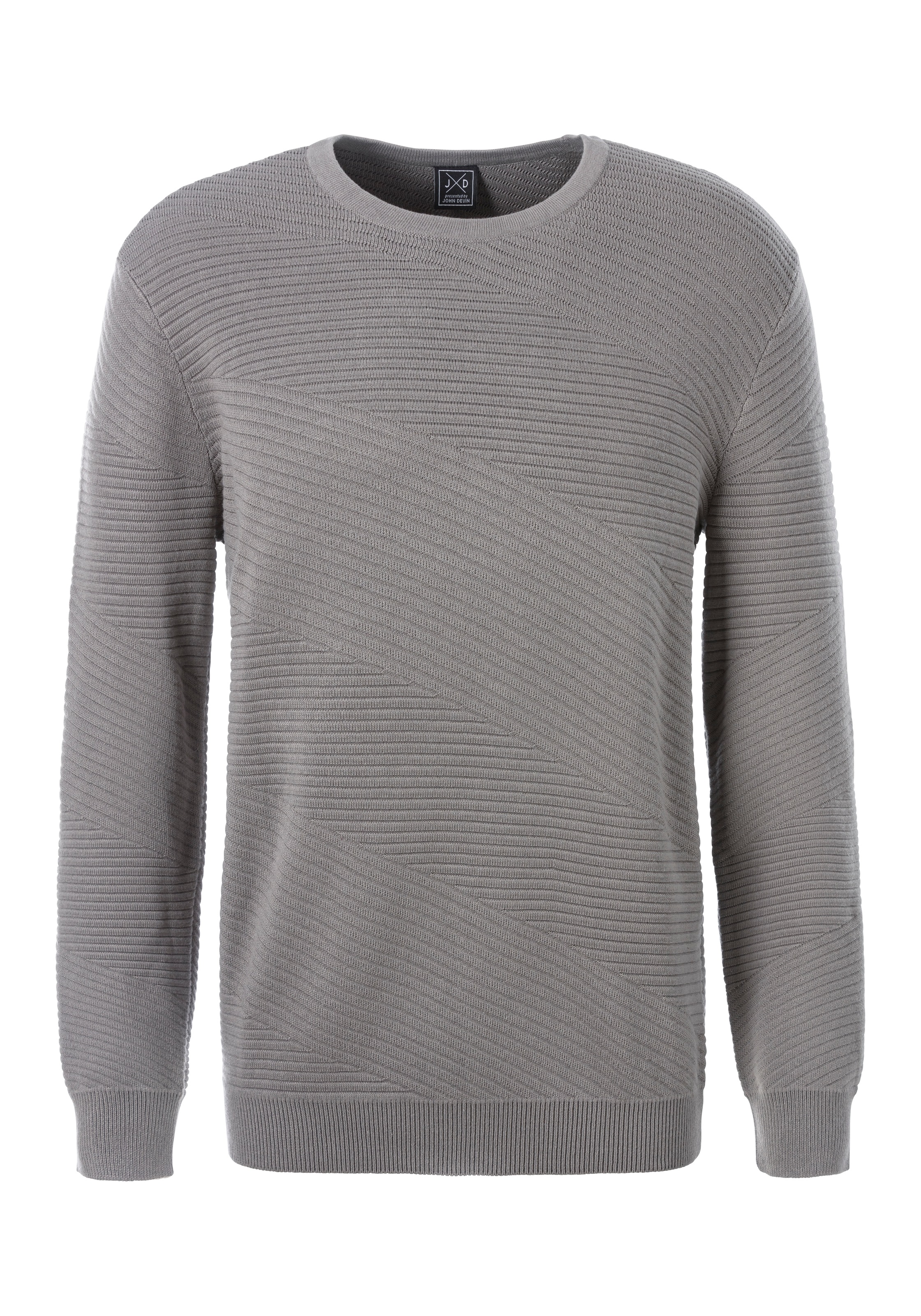 John Devin Strickpullover, Pullover aus weichem Strukturstrick