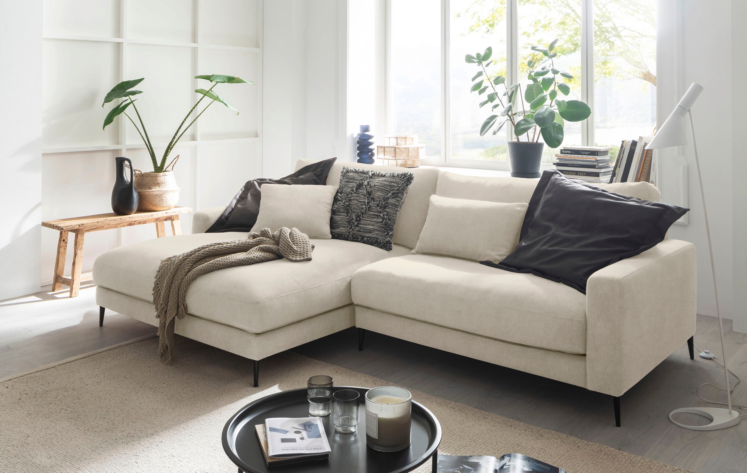 INOSIGN Ecksofa »Downtown Gemütliches Loungemöbel zum Relaxen L-Form«, weicher Sitzkomfort, B/T/H: 272/170/84 cm
