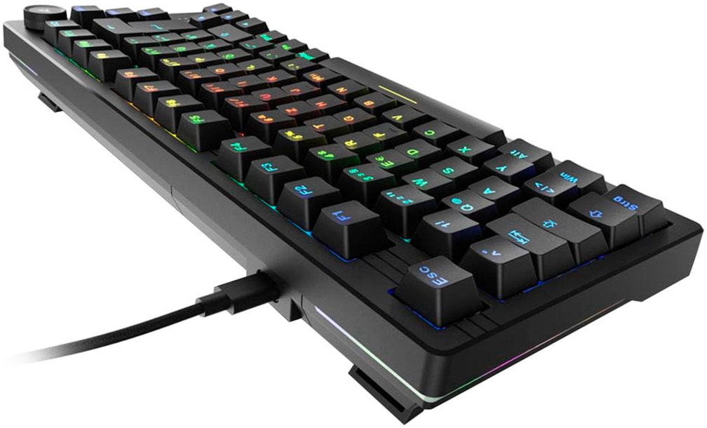 Sharkoon Gaming-Tastatur »SKILLER SGK25«, (Anpassbare Höhe-Antirutsch-Füße-Fn-Tasten-Lautstärkeregler-Licht-Bewegungs-Sensor-Makro-Tasten-Profil-Speicher-USB-Anschluss)