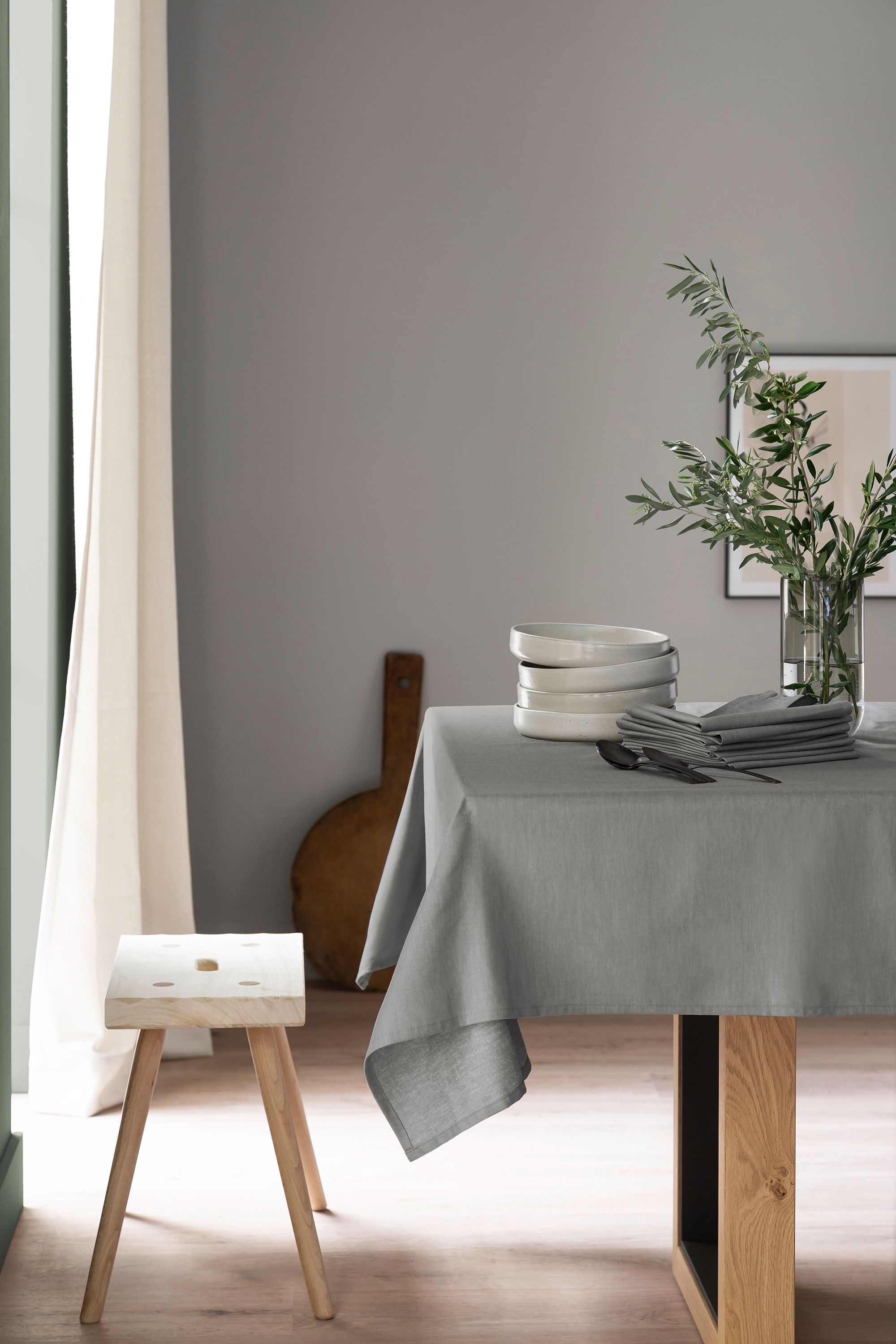 Tchibo - Schöner WOHNEN-Kollektion Tischdecke - grau