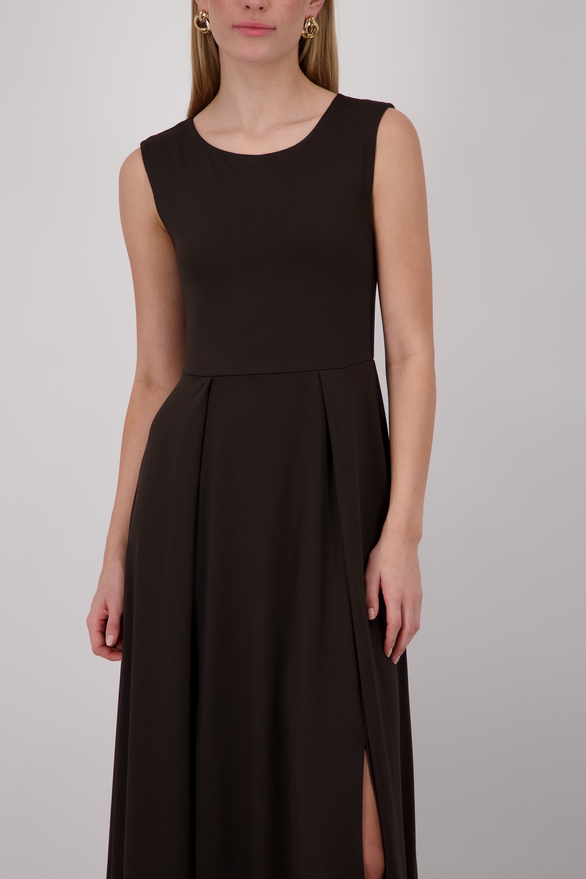 Monari Maxikleid »Kleid uni« Ohne Tasche Regular fit mit Schlitzen