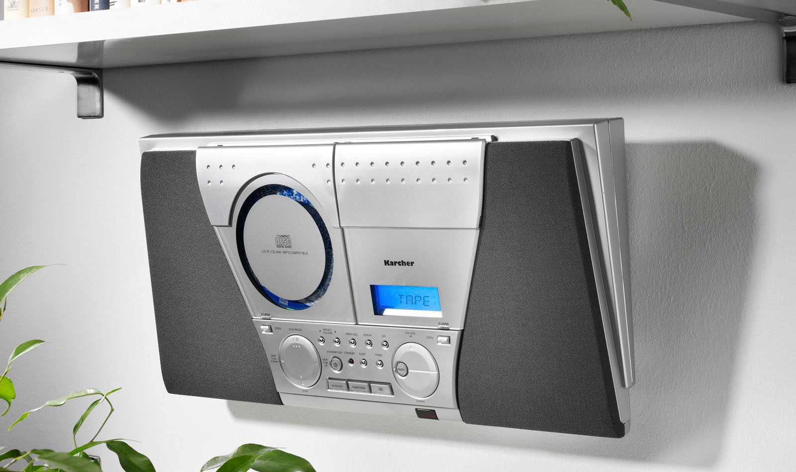 Karcher Microanlage »MC 6550(N)«, (FM-Tuner), CD/MP3 Player, Kassette, LCD Display mit Hintergrundbeleuchtung