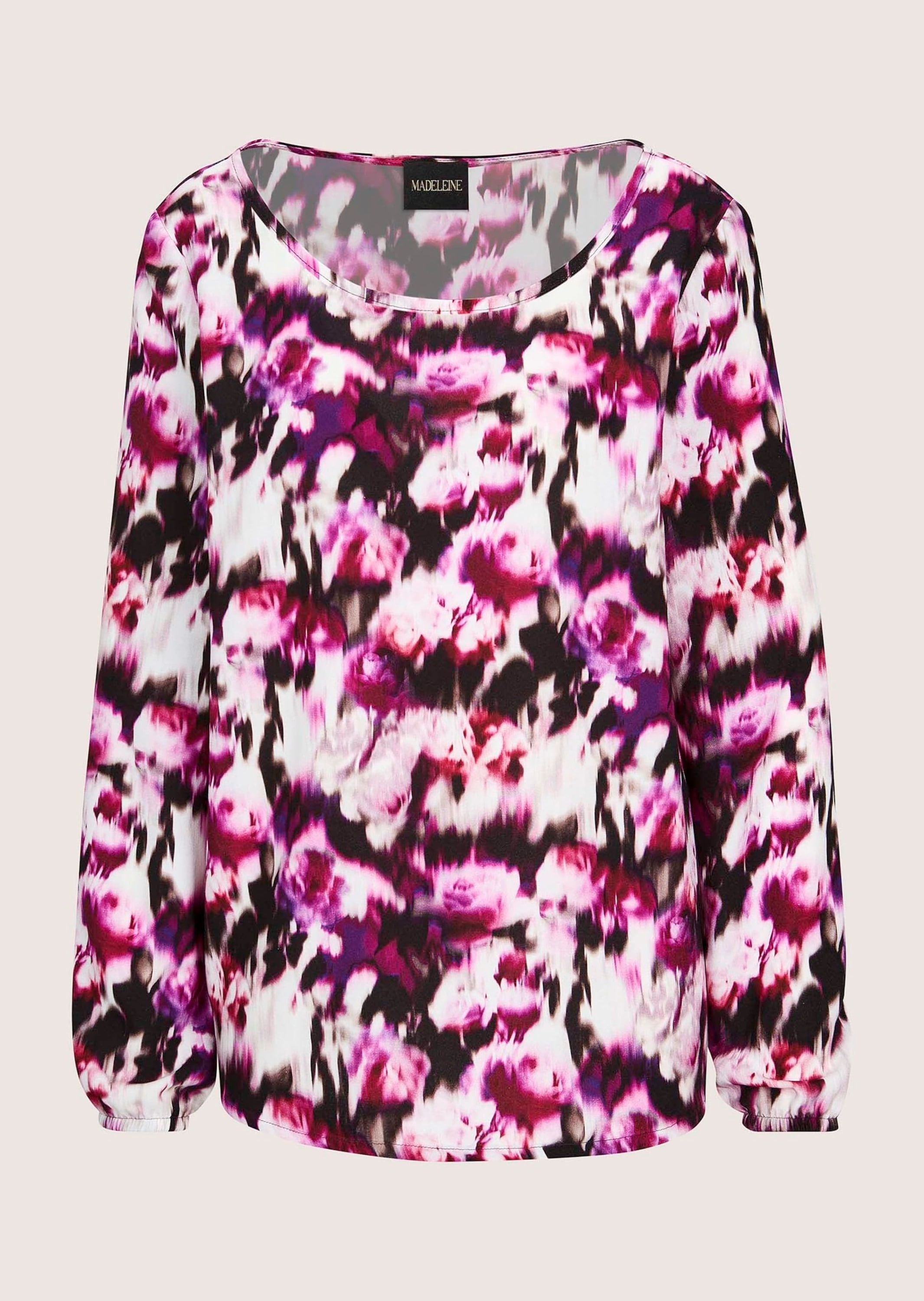 MADELEINE Schlupfbluse »Blusenshirt Elegante Viskosebluse mit Allover-Druck« Alloverprint