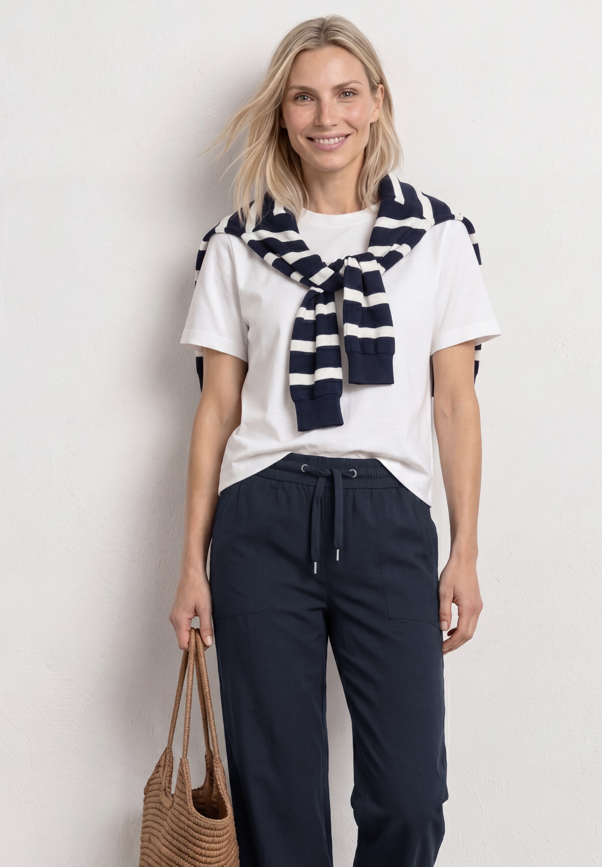 STREET ONE Stoffhose  Sommerhose mit Turn-Up-Detail