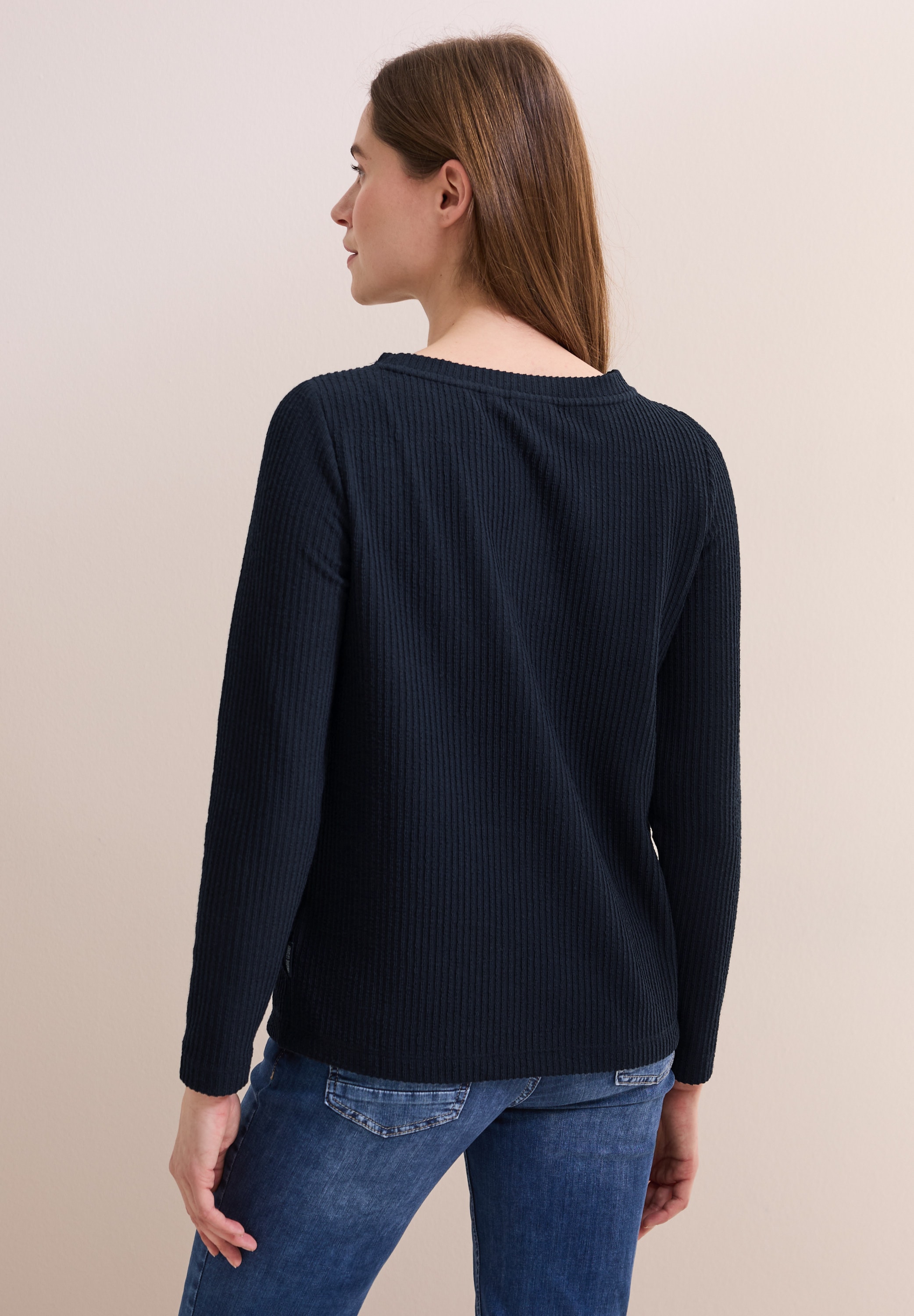 Cecil Langarmshirt, mit Struktur