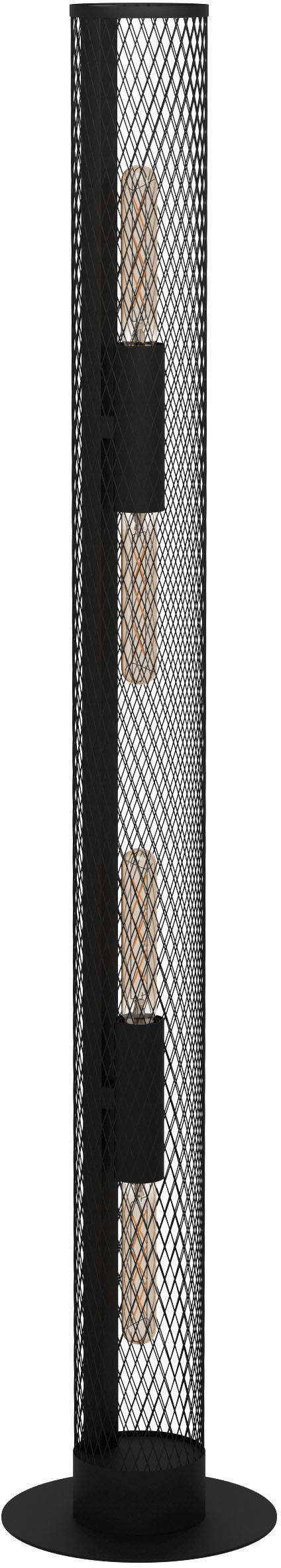 EGLO Stehlampe »REDCLIFFE«, Leuchtmittel E27 | Leuchtmittel wechselbar-ohne Leuchtmittel, Stehleuchte in schwarz aus Stahl - exkl. E27 - 4X40W