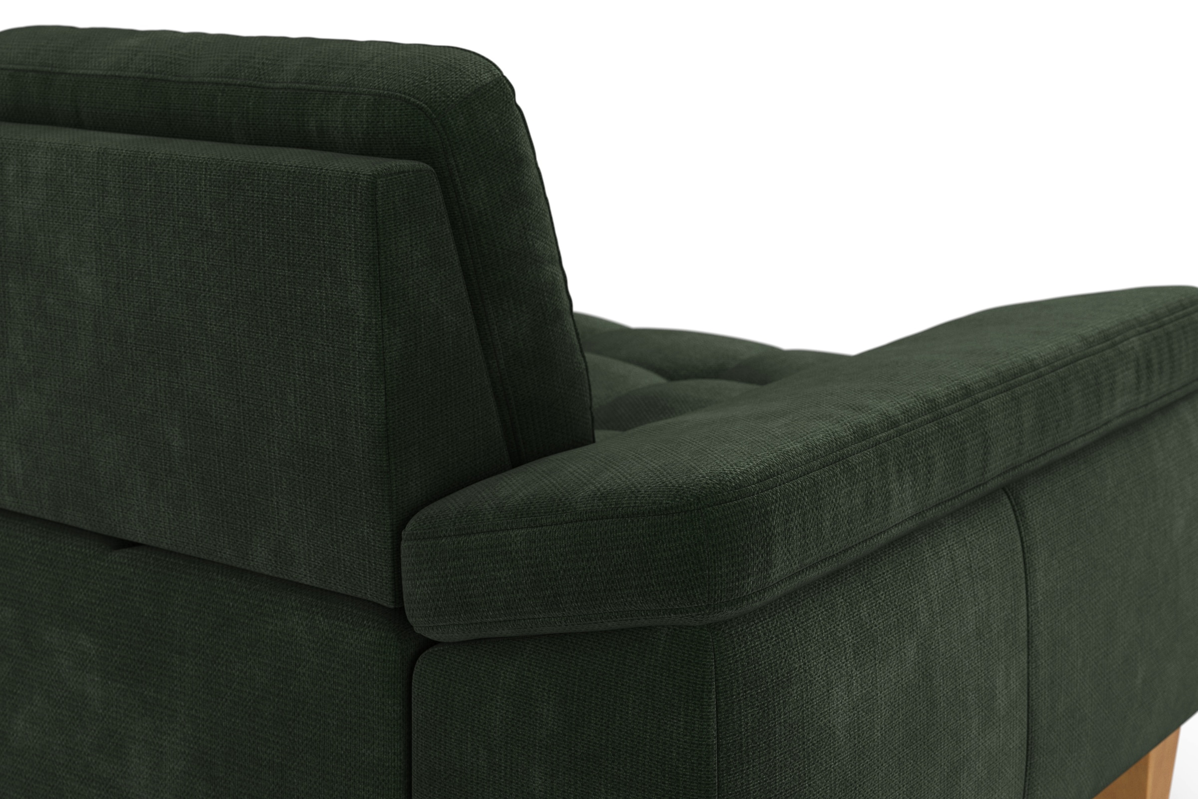 sit&more Ecksofa »Westham L-Form«, mit Recamiere, mit oder ohne Bettfunktion, Bettkasten, Füße Eiche