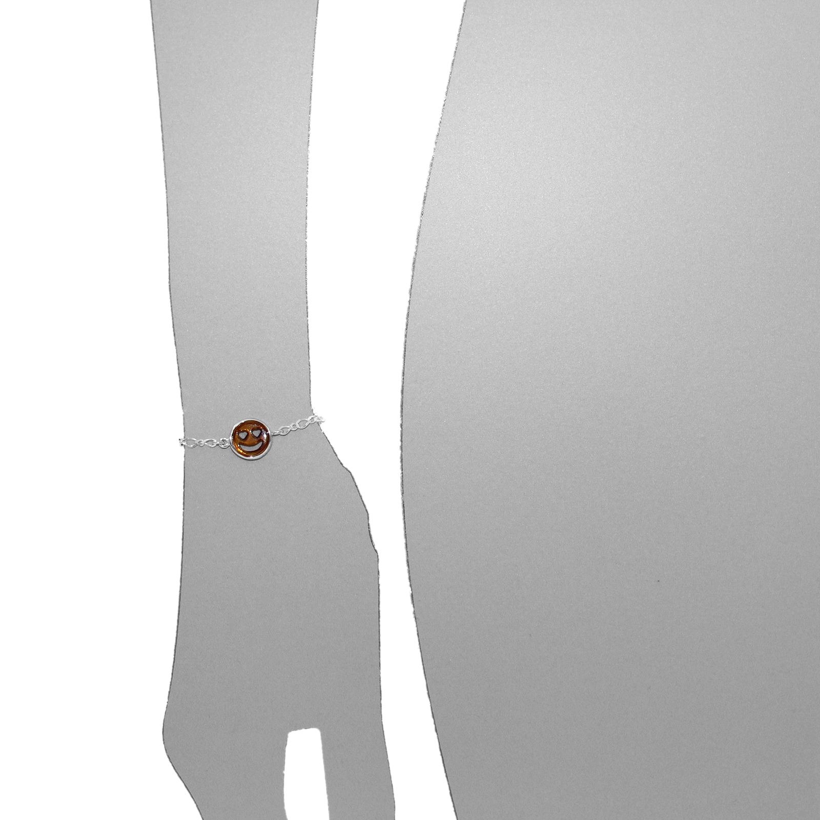 OSTSEE-SCHMUCK Armband »- Smiley - Silber 925/000 - Bernstein«