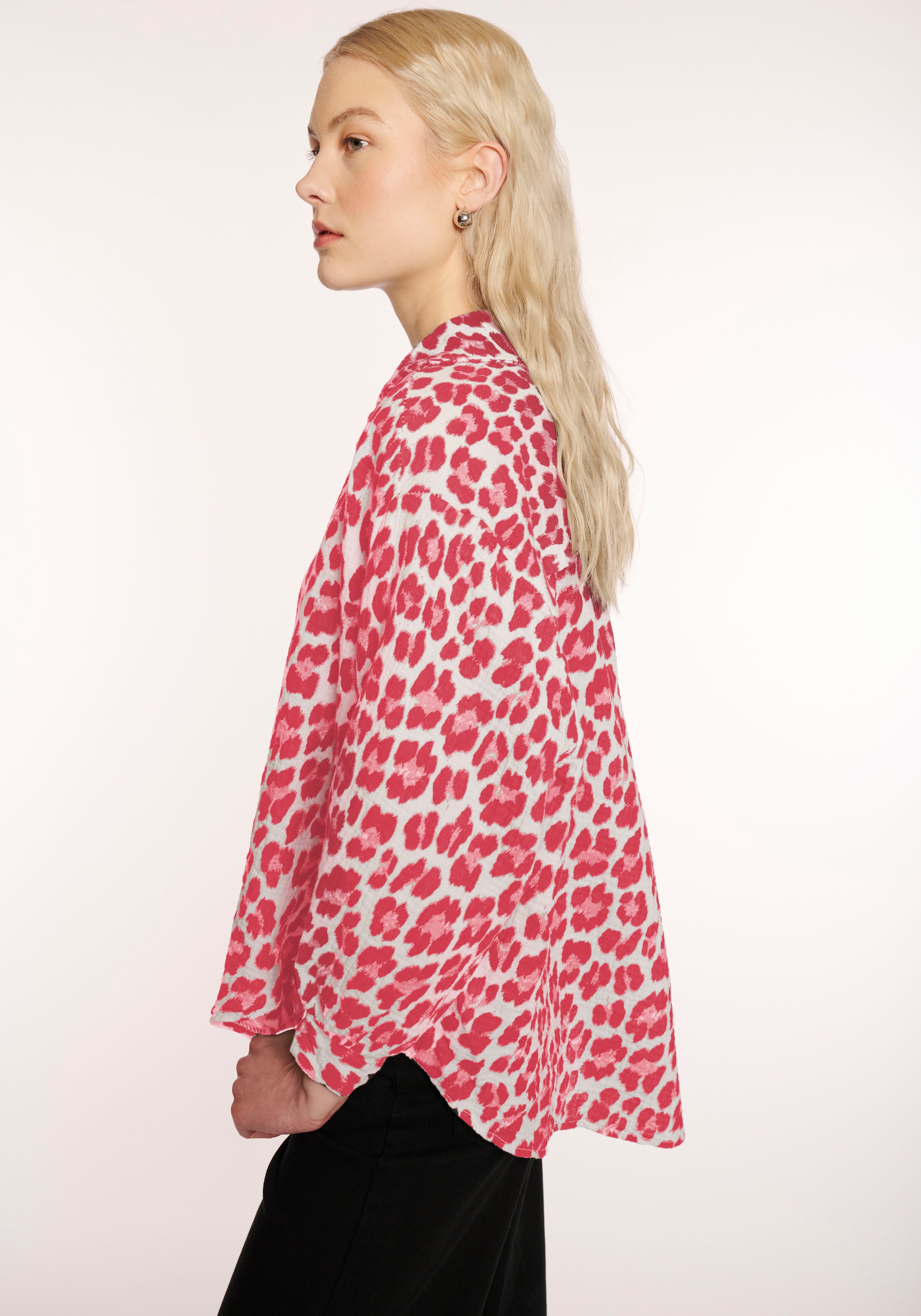 HaILY’S Druckbluse »LS C BL Le44ony«, aus Musselin