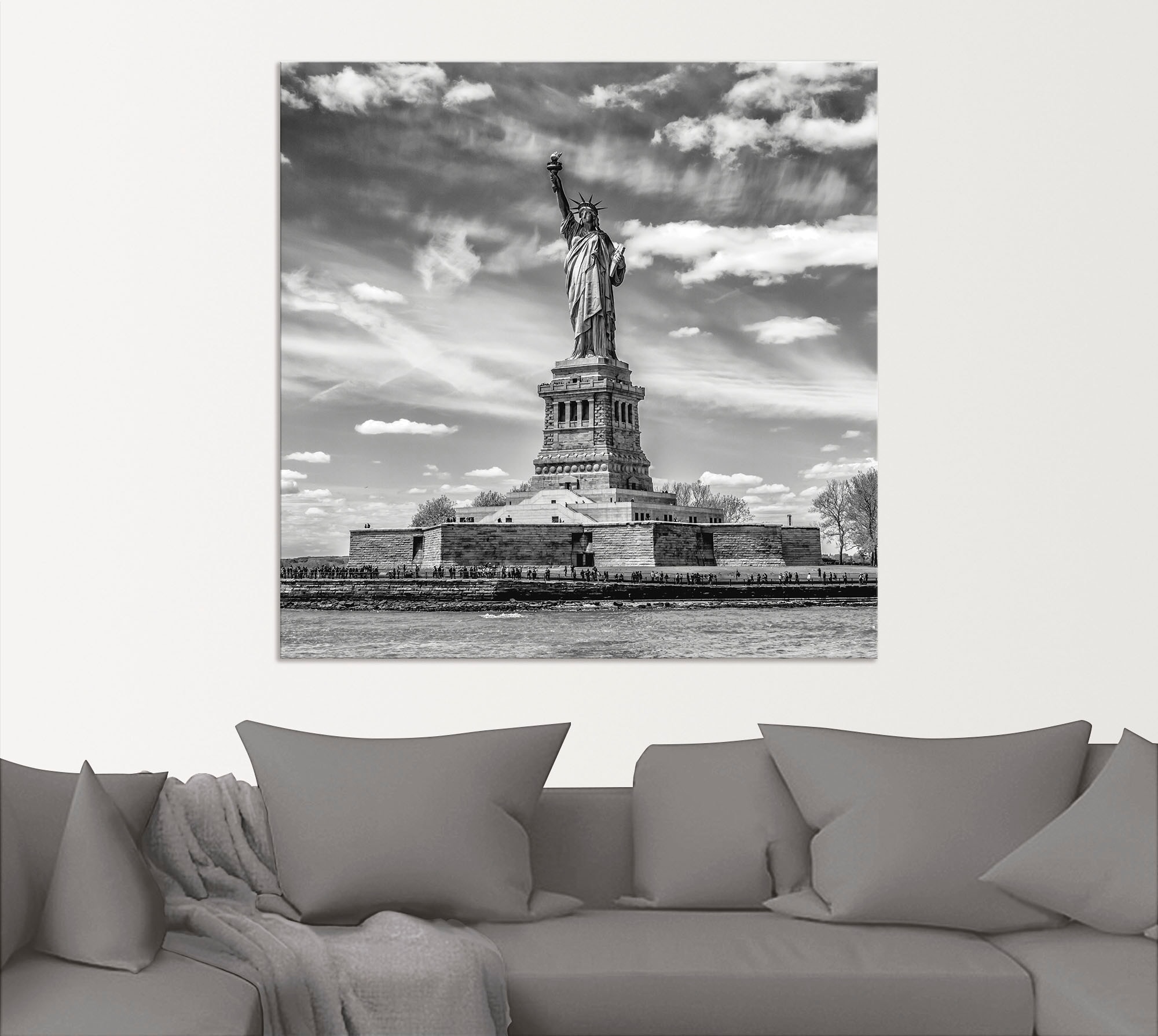 Artland Wandbild »New York City auf Alubild, St.), Poster oder Amerika, als (1 versch. in kaufen Leinwandbild, Wandaufkleber Raten Freiheitsstatue«, Größen