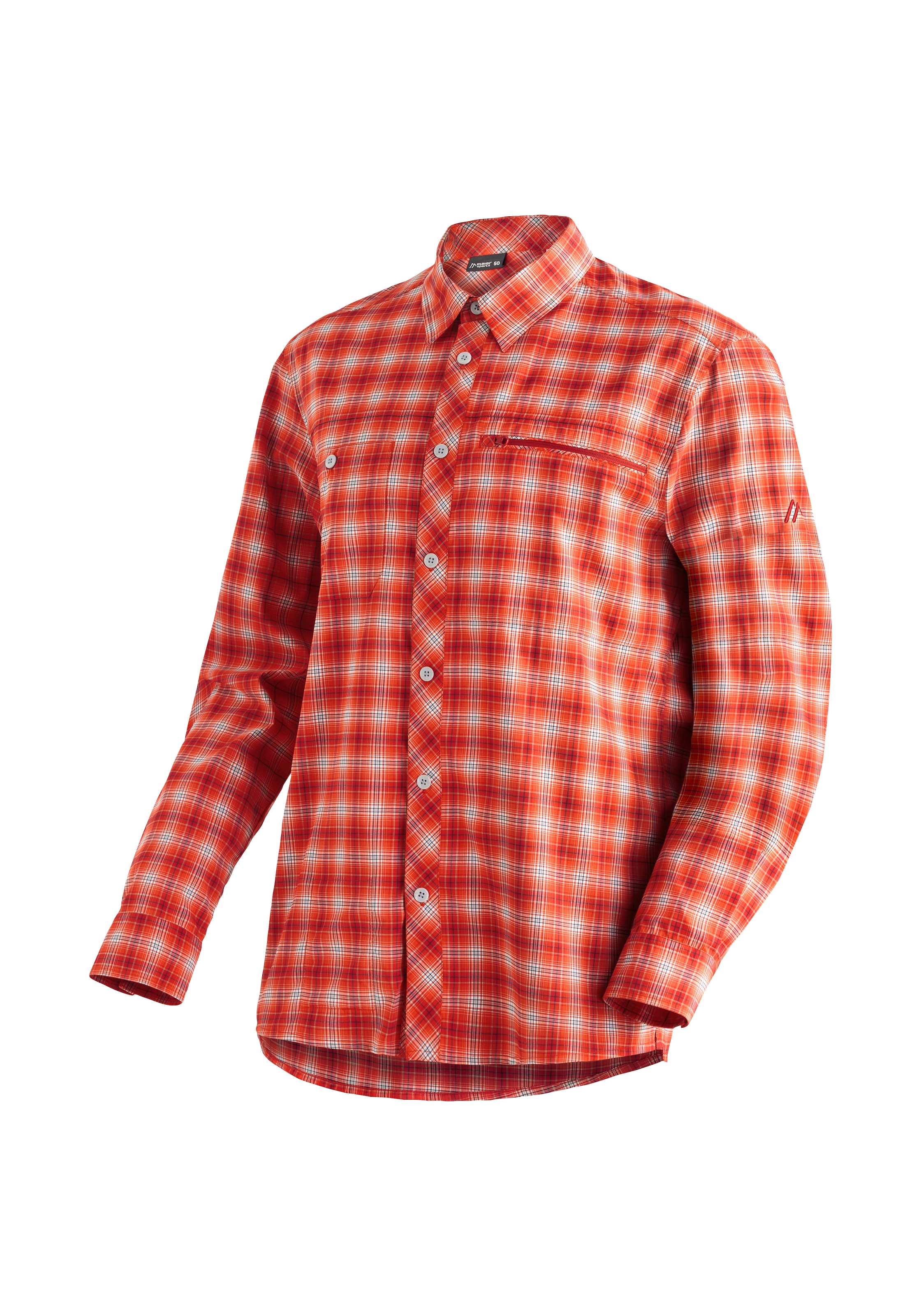 Maier Sports Outdoorhemd »Kasen L/S M«, Herren Hemd, langarm Karohemd für Outdoor und Freizeit