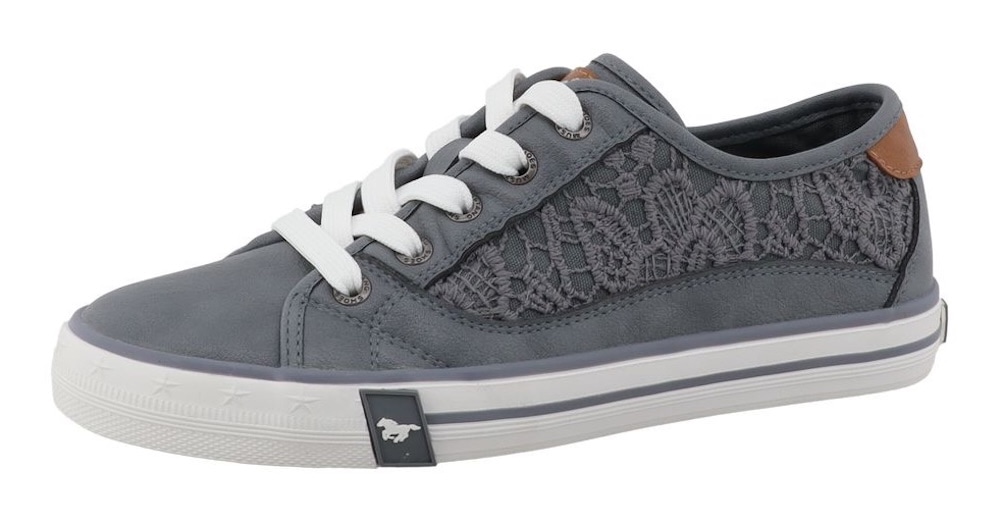 Mustang Shoes Sneaker »Winona«  Freizeitschuh, Halbschuh, Schnürschuh mit Makramee-Stickerei