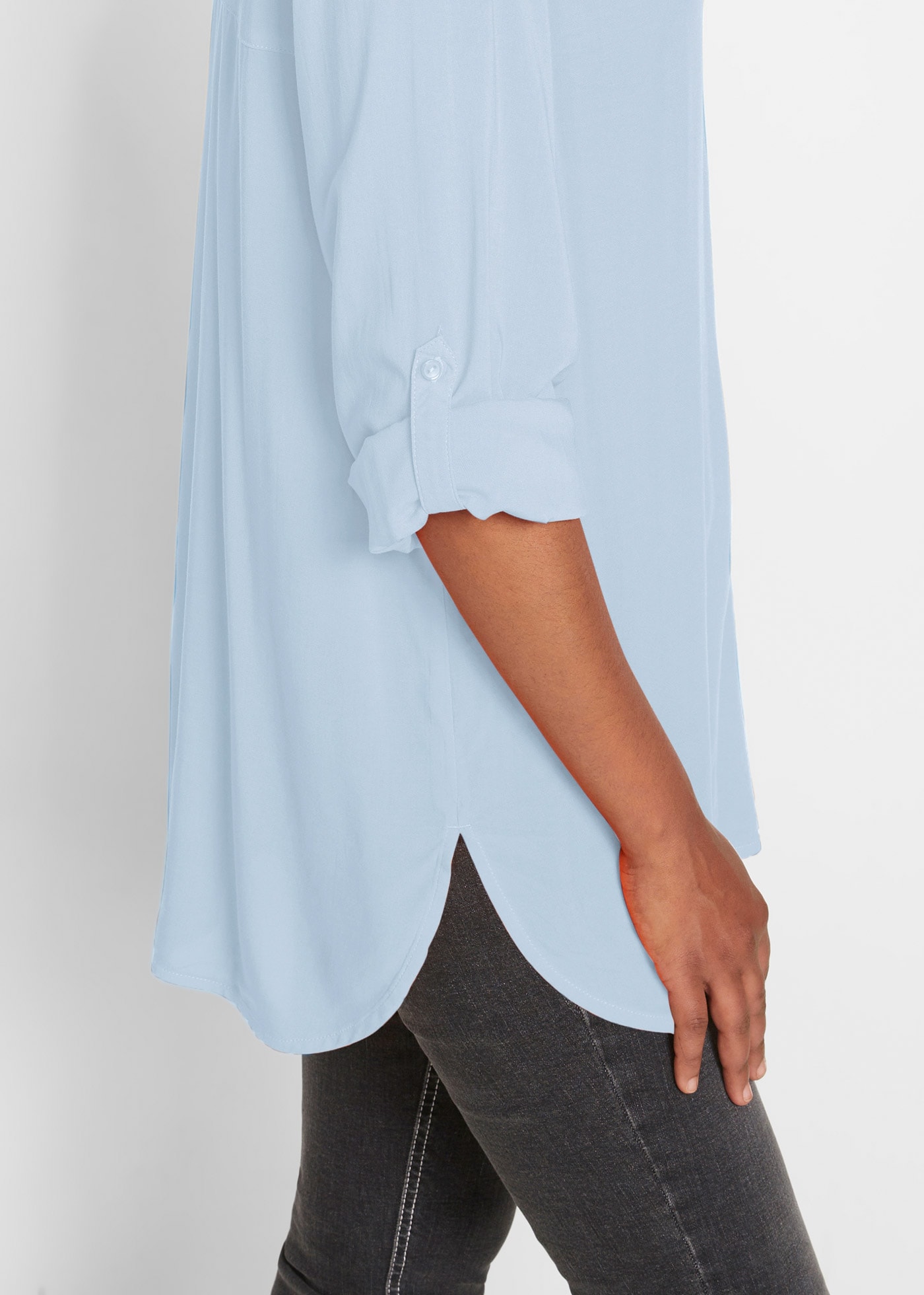 bonprix Tunika »Tunikabluse aus softer Viskose« Casual Stil, Regular Fit, mit Rundsaum, mit Knopfleiste