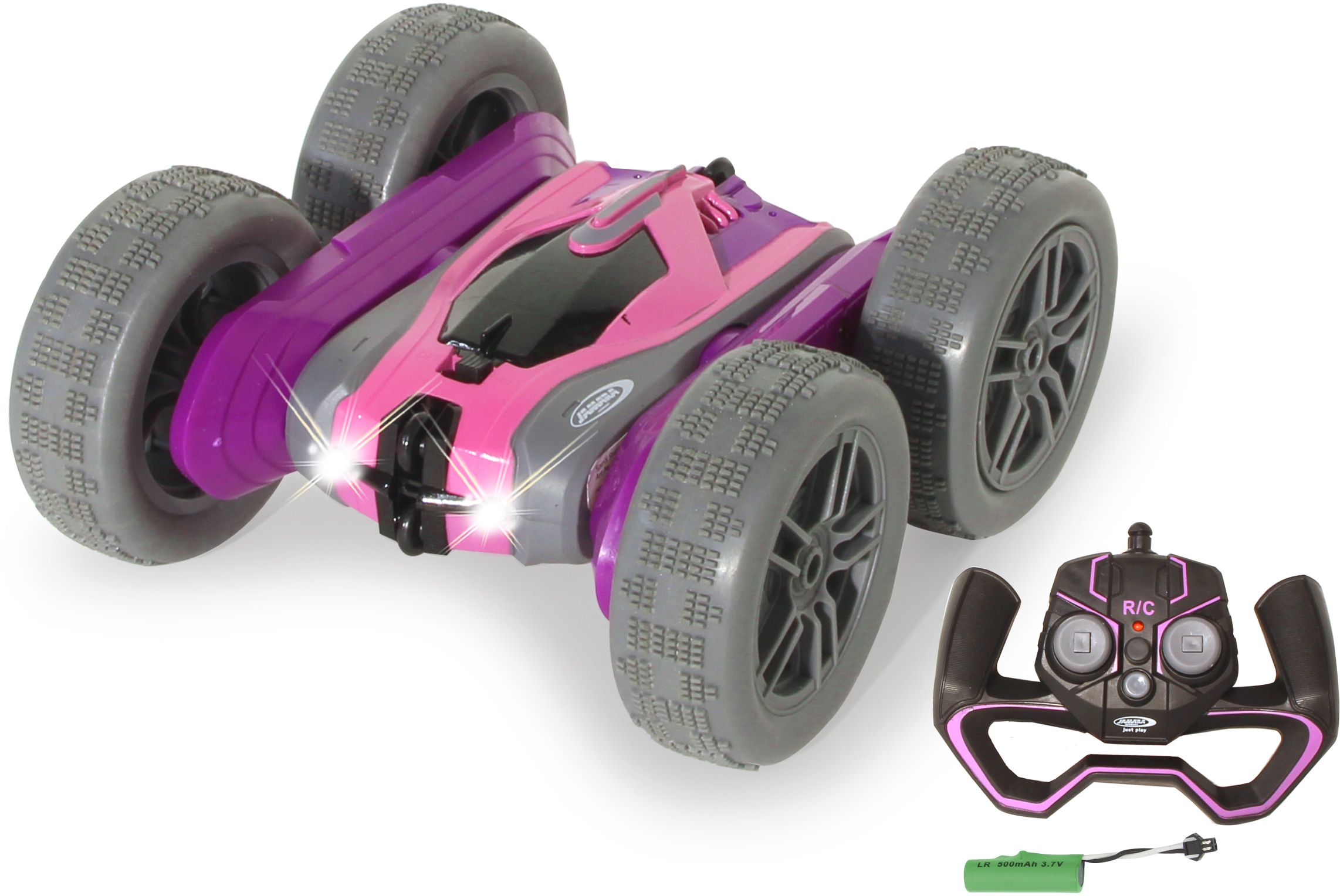 RC-Auto »SpinX Stuntcar 2,4GHz, lila-rosa«, mit zuschaltbarem LED-Licht