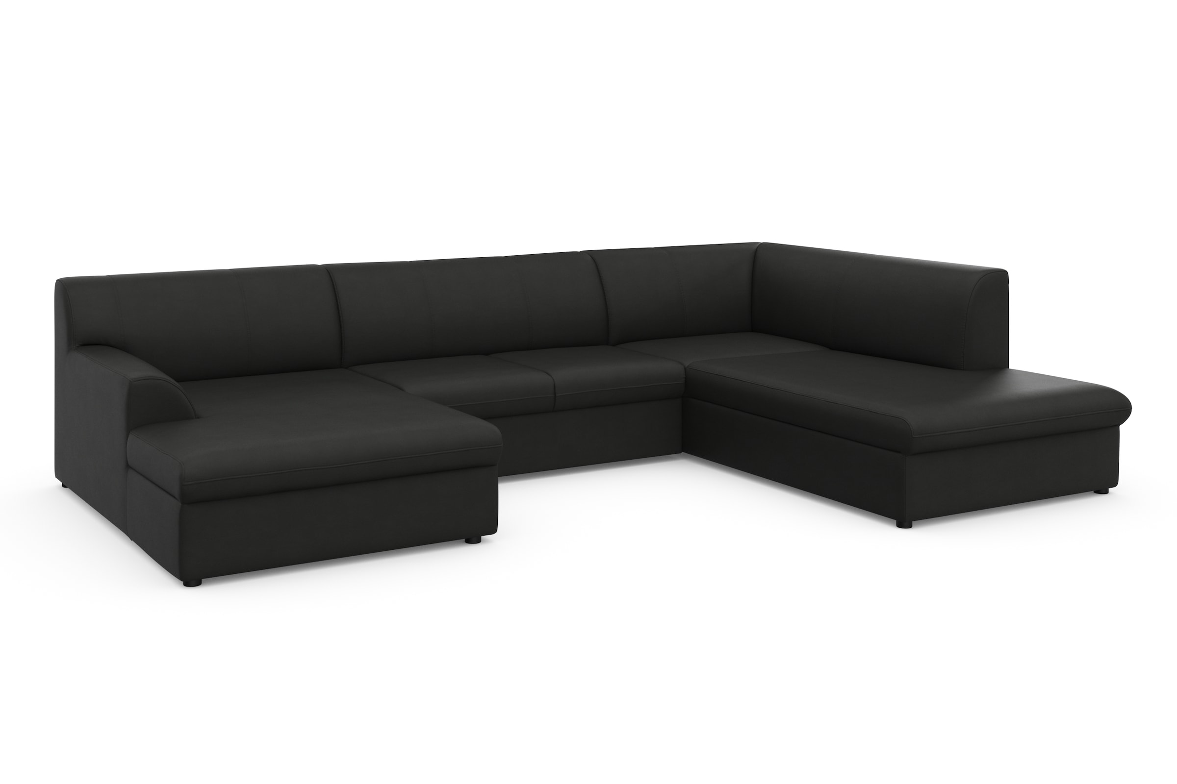 DOMO collection Wohnlandschaft »Topper, elegant und zeitlos, komfortabel, U-Form«, wahlweise mit Bettfunktion