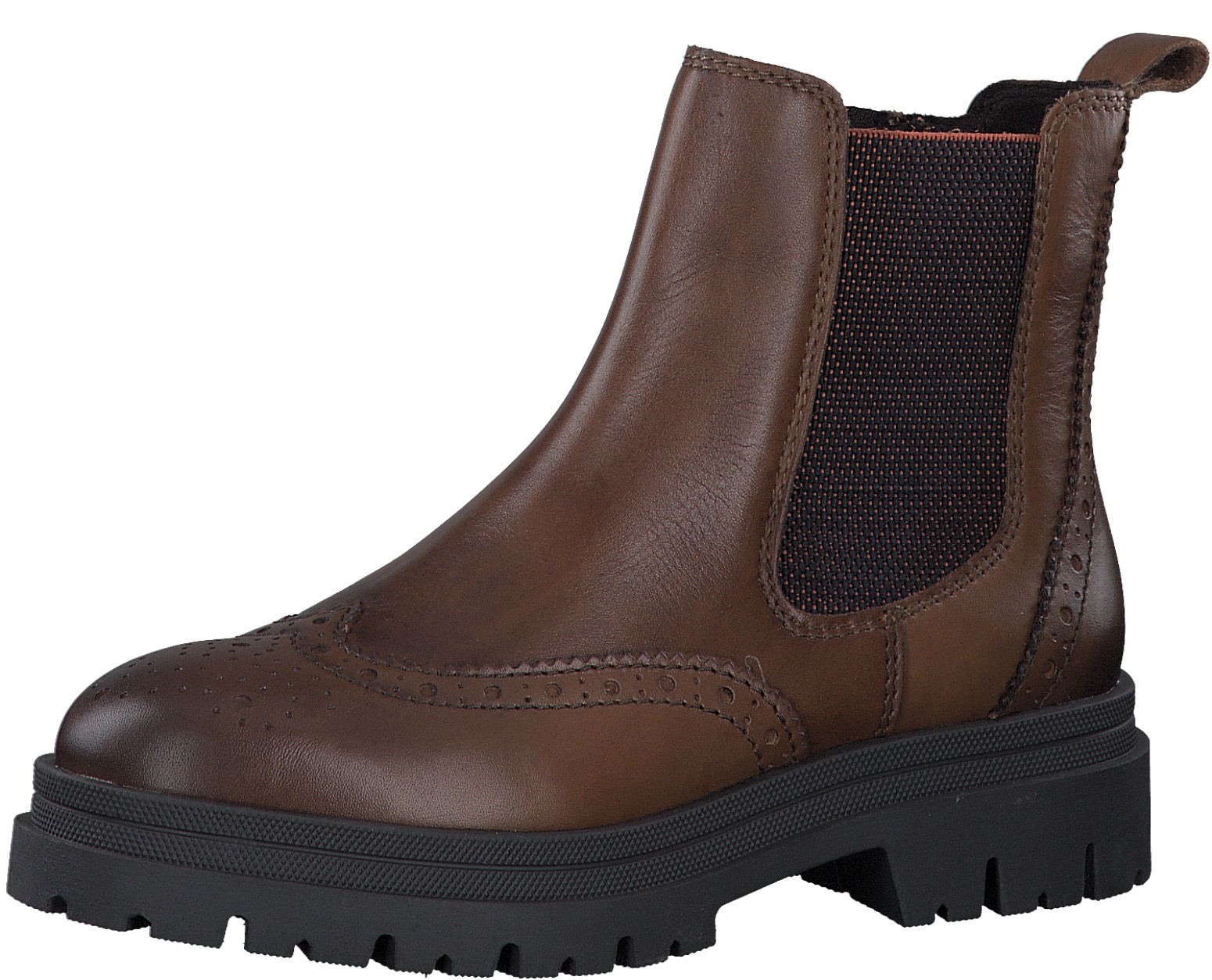 MARCO TOZZI Chelseaboots, Boots, Stiefelette, Chunky Boots mit modischer Lyralochung
