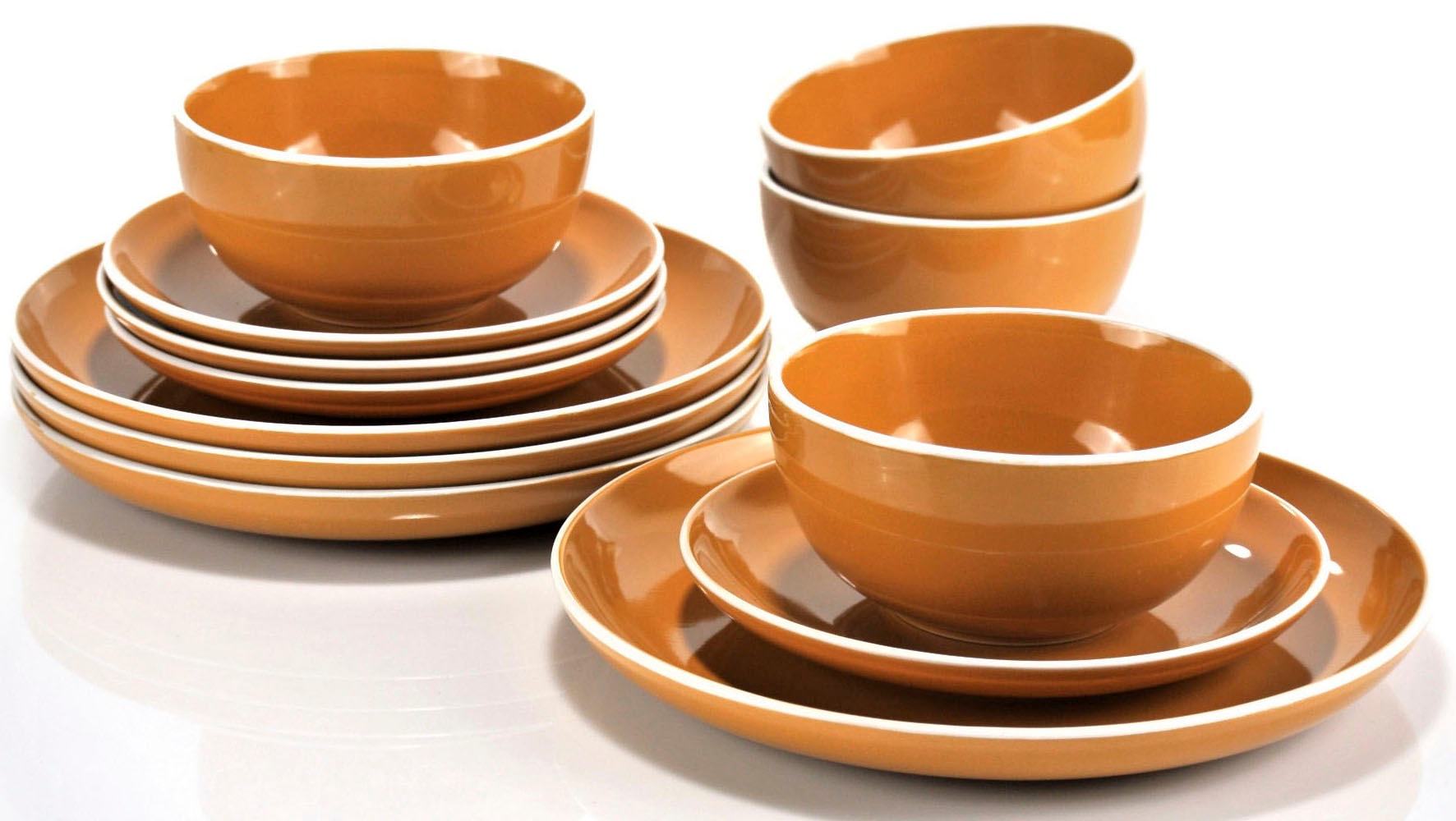 Retsch Arzberg Tafelservice »Geschirr-Set, Service HALO BUBBLE GUM« Klare Farben und Klare Formen - 12 Teile, für 4 Personen