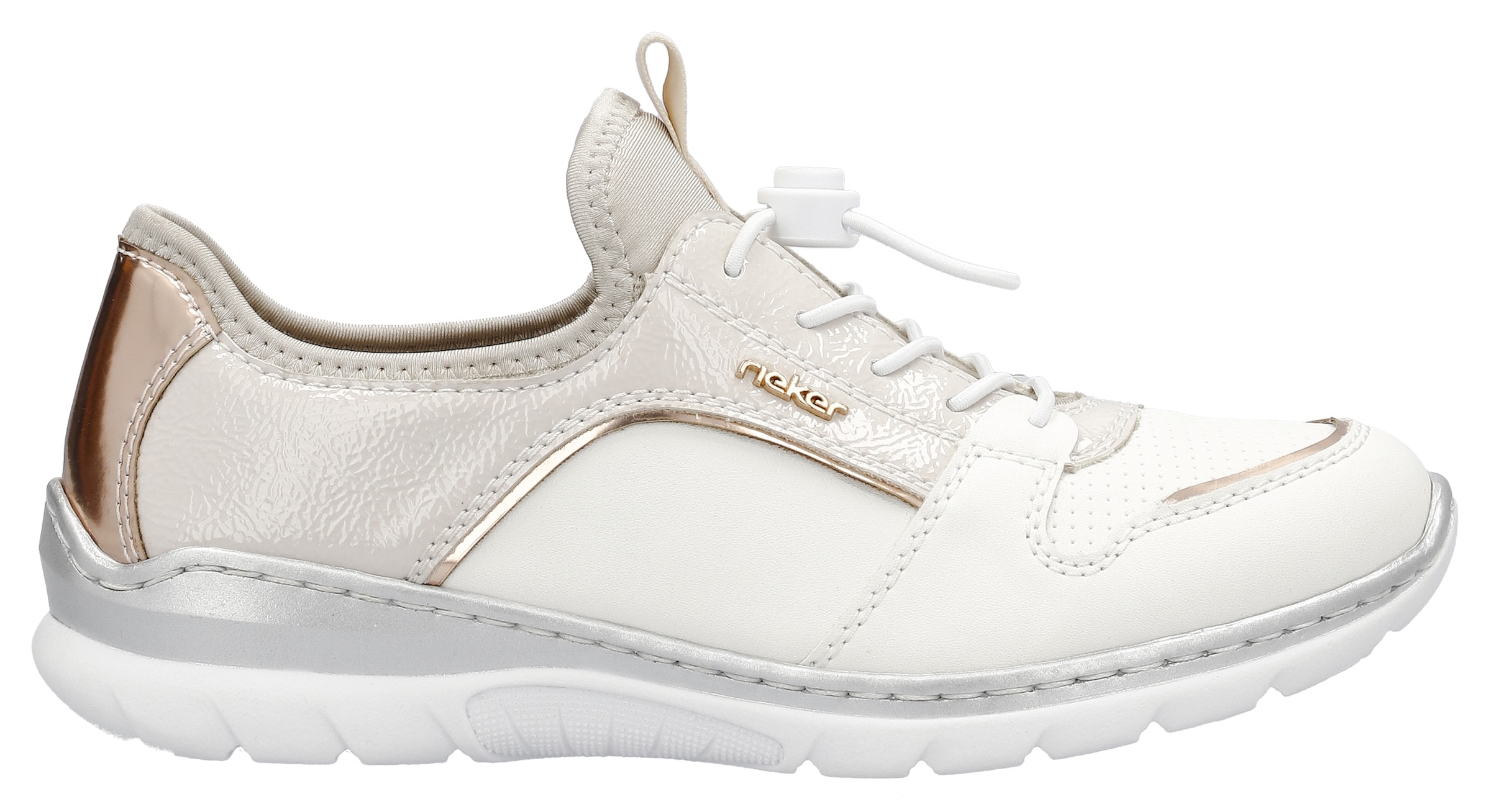 Rieker Slip-On Sneaker, Slipper, Schlupfschuh, Freizeitschuh mit Gummizug und Elastikeinstieg