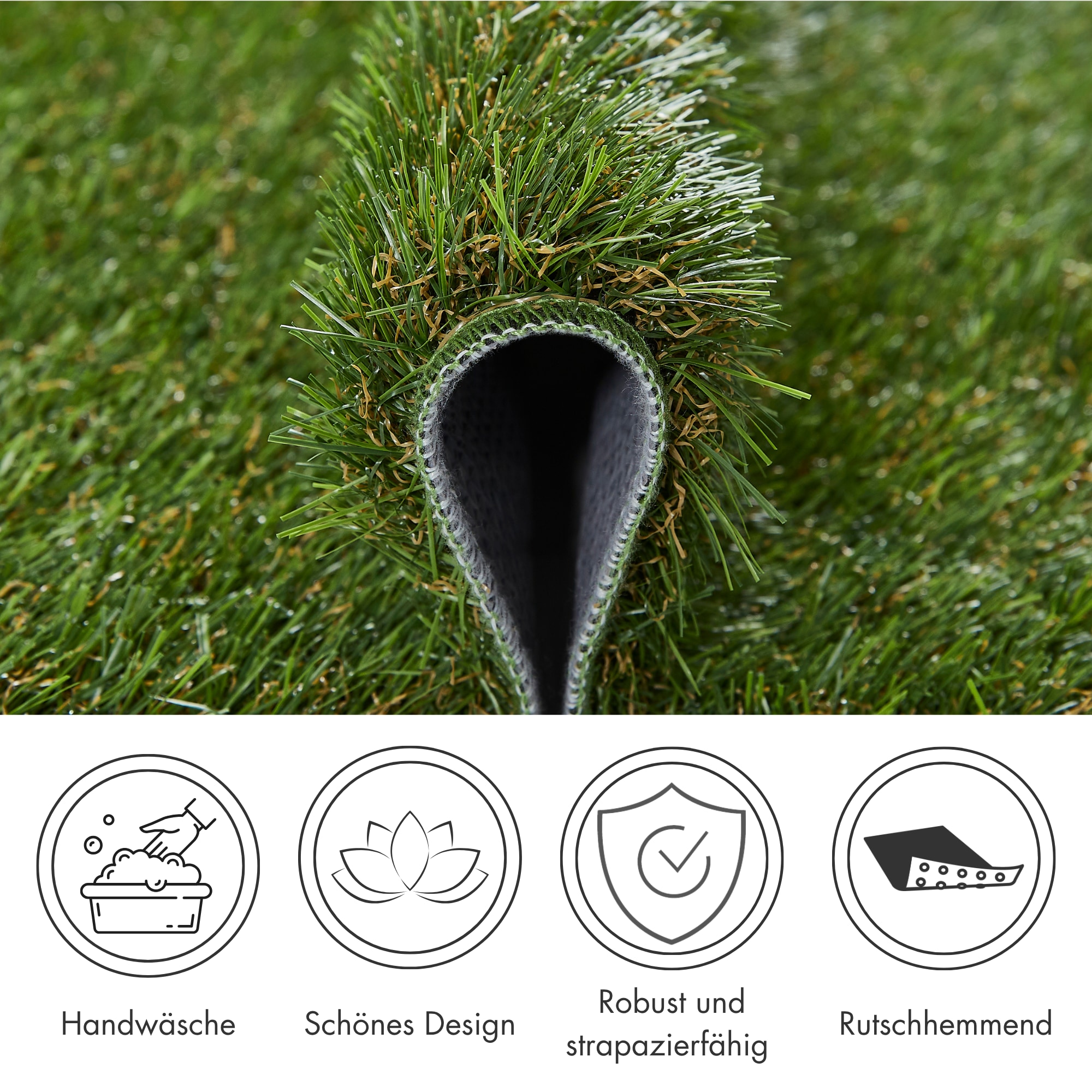 Andiamo Platzset »Kuba, ideale Tischdeko für Fußball Fans« Tischset 30/45 cm, Kunstrasen, natürliche Optik, waschbar